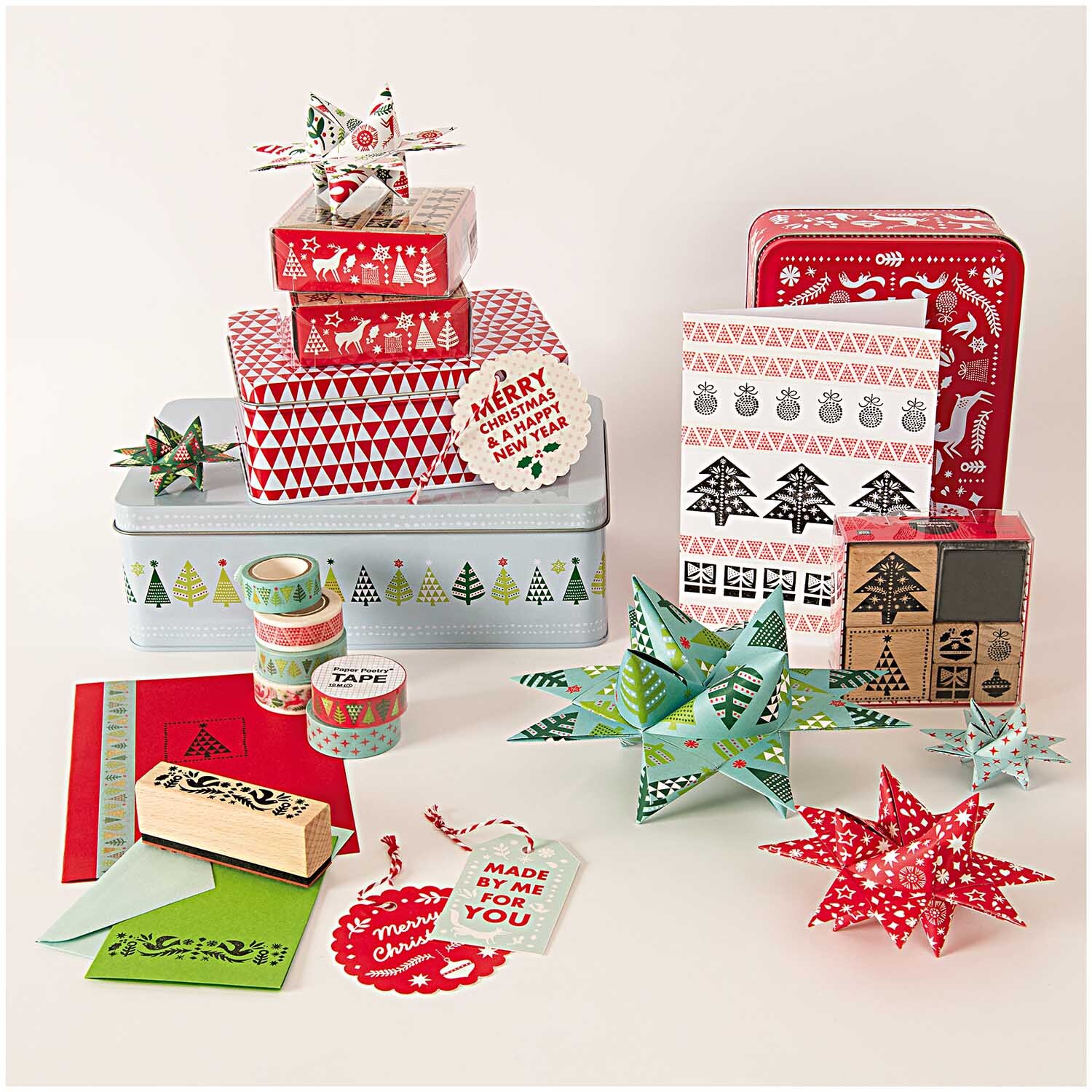 Paper Poetry Stempelset X-MAS Bordüren 4-teilig von Rico Design