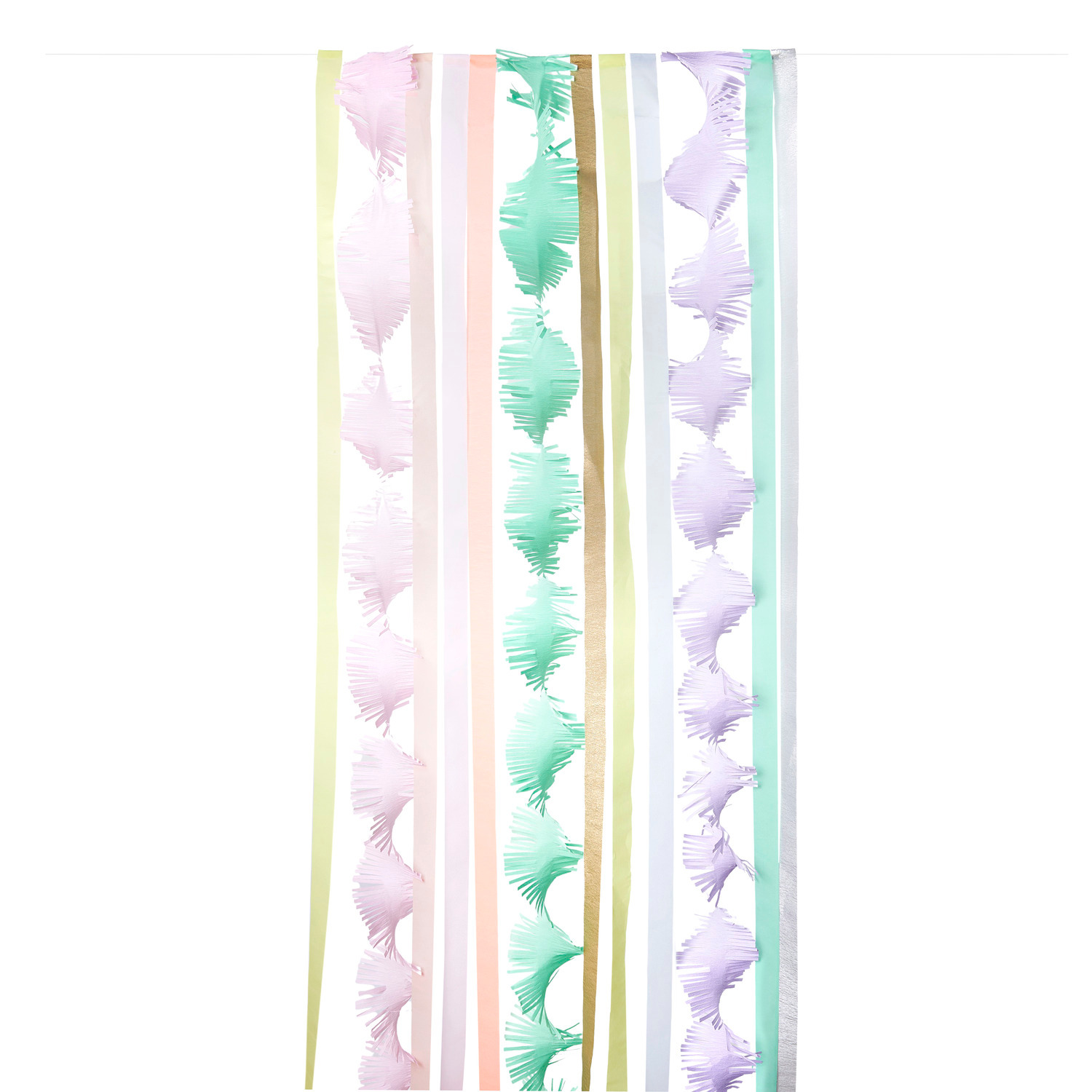 Luxus Party Deko-Set: Bunte, pastellfarbene Girlanden von Rico Design, ideal für festliche Anlässe.