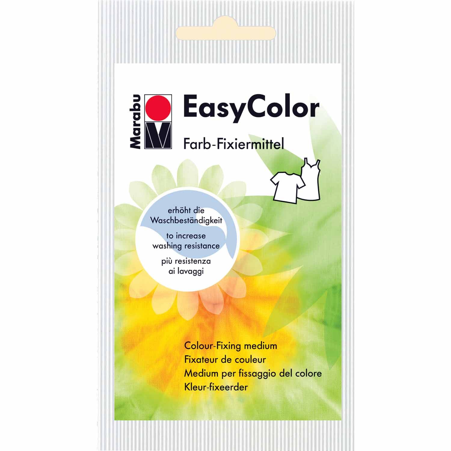 EasyColor Fixiermittel von Marabu in 25ml Packung, ideal zur Erhöhung der Waschbeständigkeit.