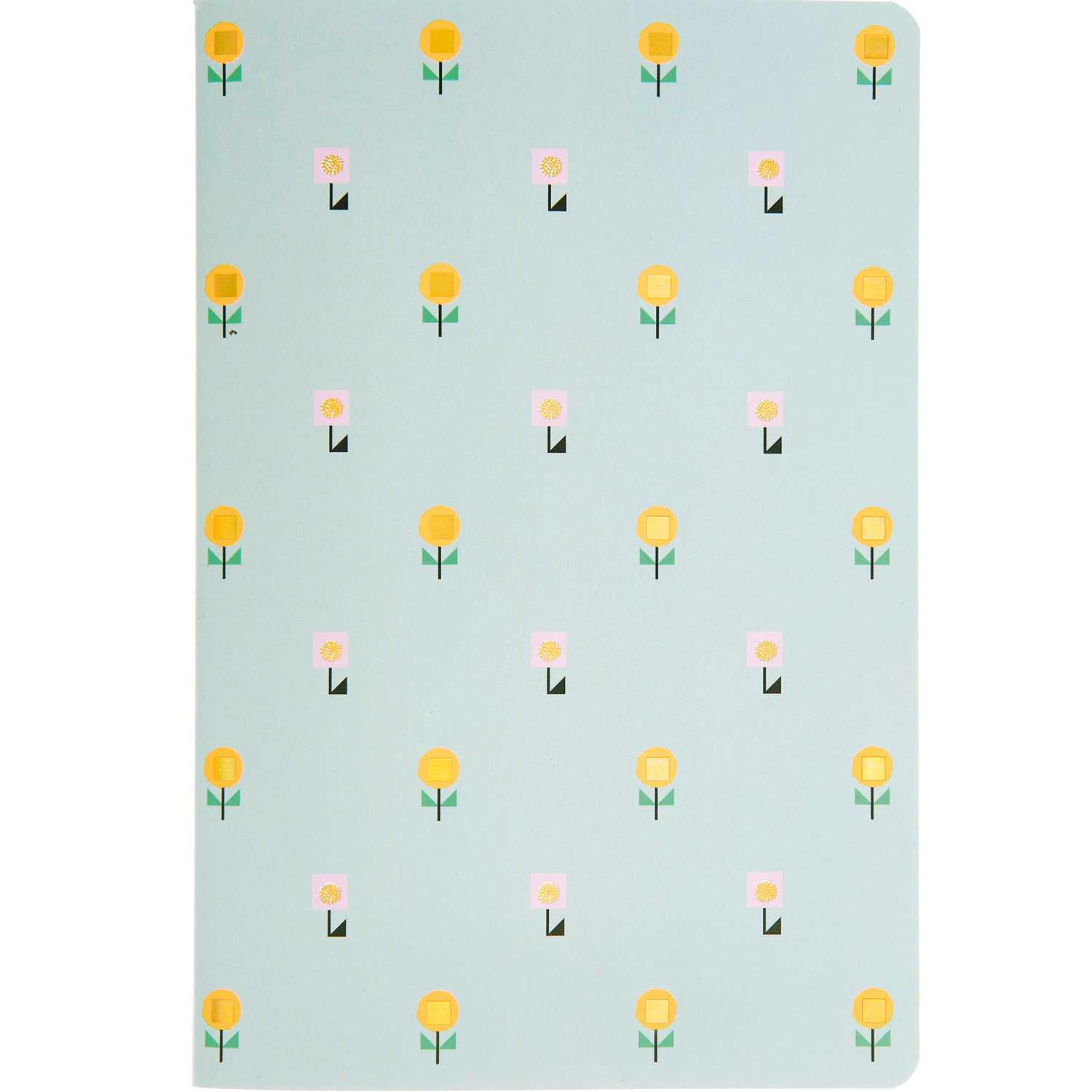 Paper Poetry Notizbücher Blumen mit floralem Muster auf hellblauem Hintergrund, A5, 80 Seiten, 80g/m², 2 Stück von Rico Design.