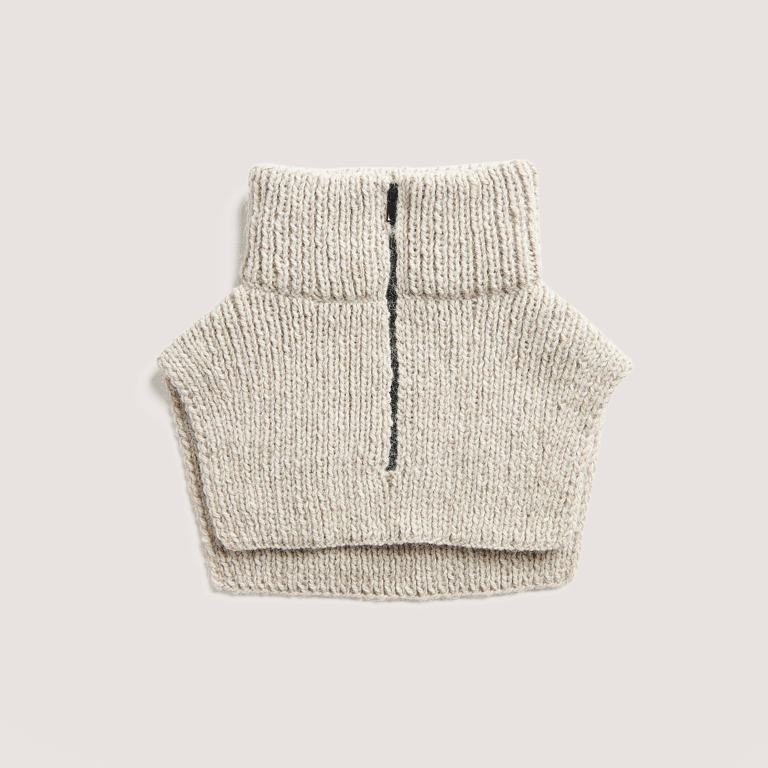 Strickset Kragen Modell 12 aus Rico Kids 13 in Beige, weiches Alpaka-Material, ideal für Kinderbekleidung.