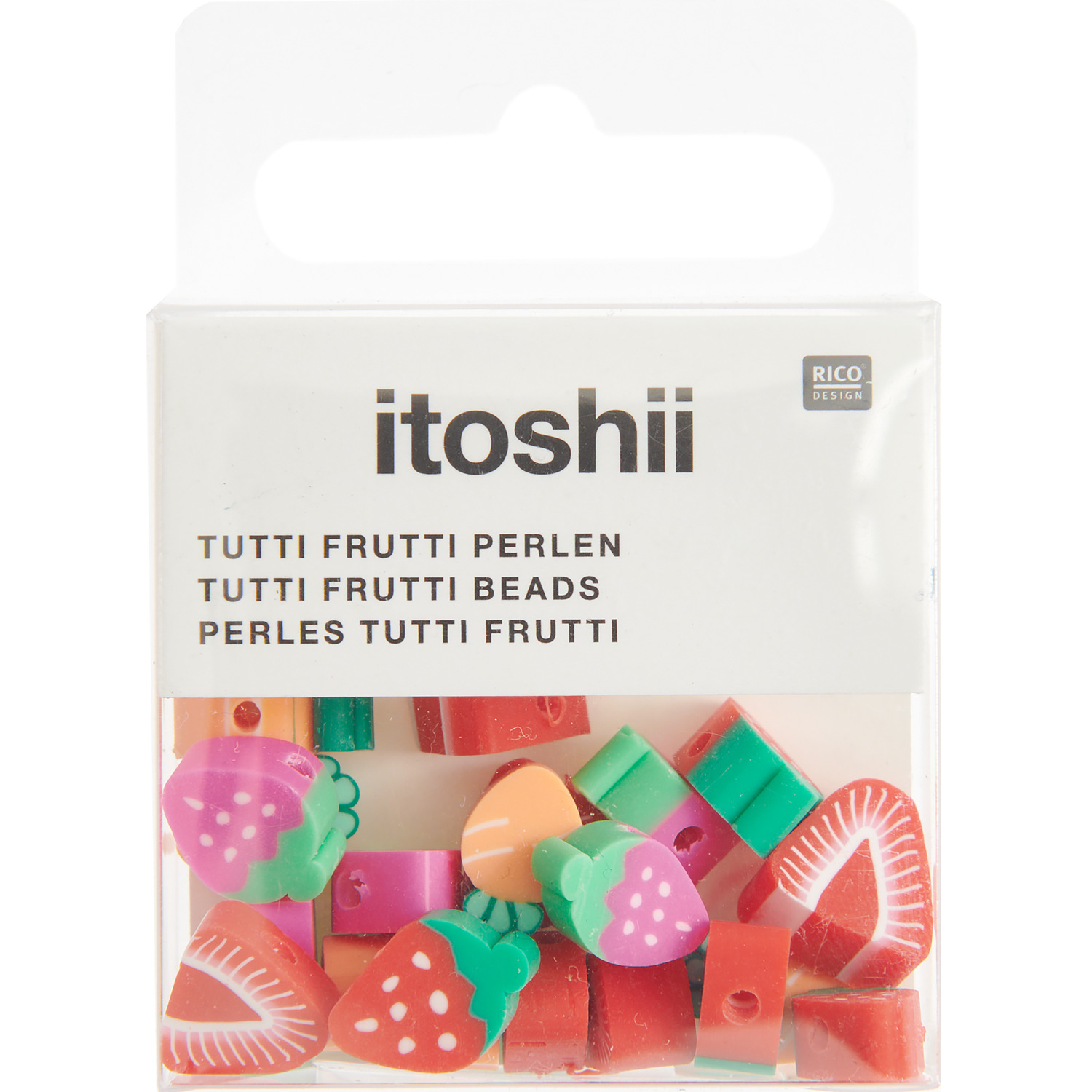 itoshii Erdbeeren Perlen 11mm 20 Stück von Rico Design