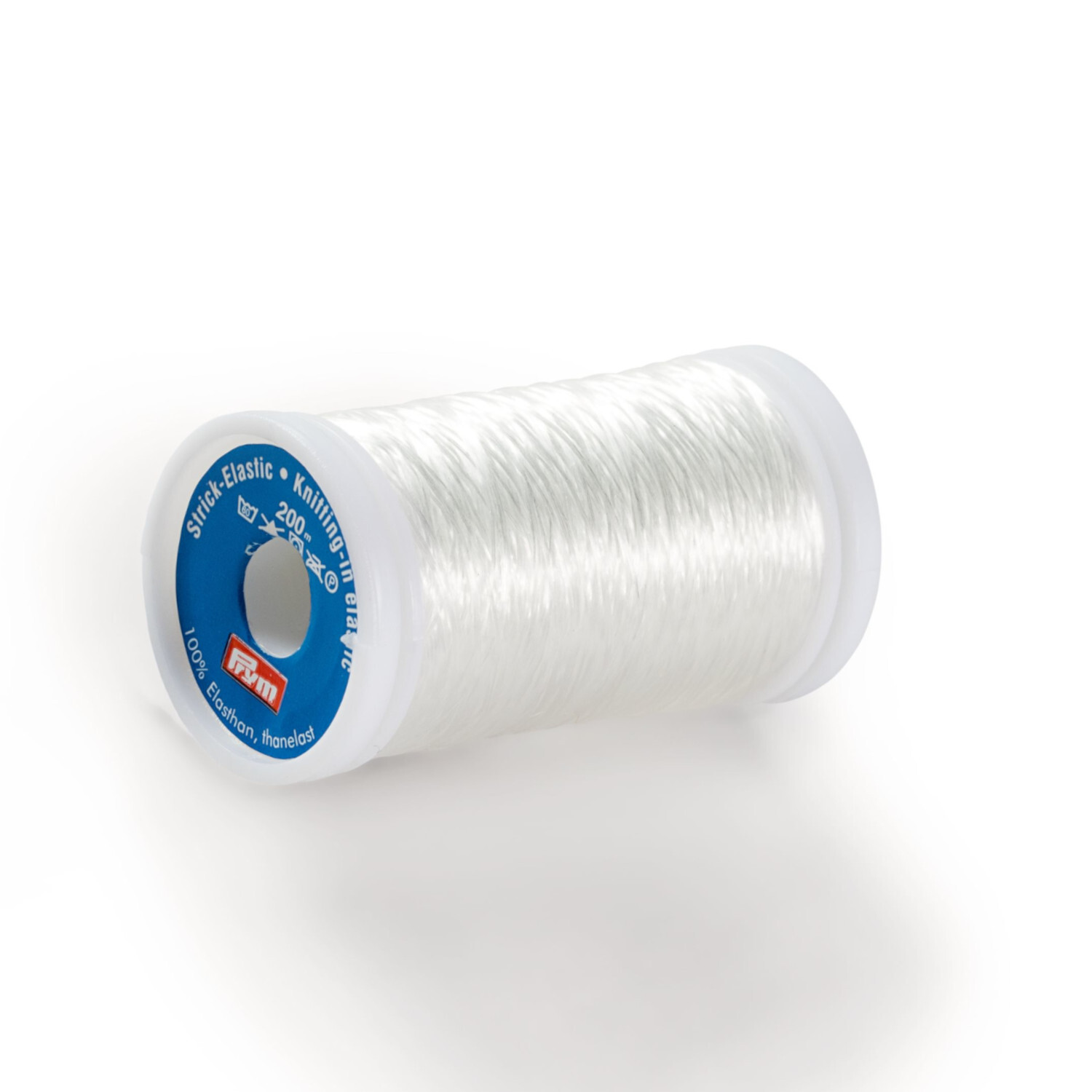 Elastic Band, 200m, transparent. Prym Nähgarn auf Spule, ideal für vielseitige Nähprojekte.