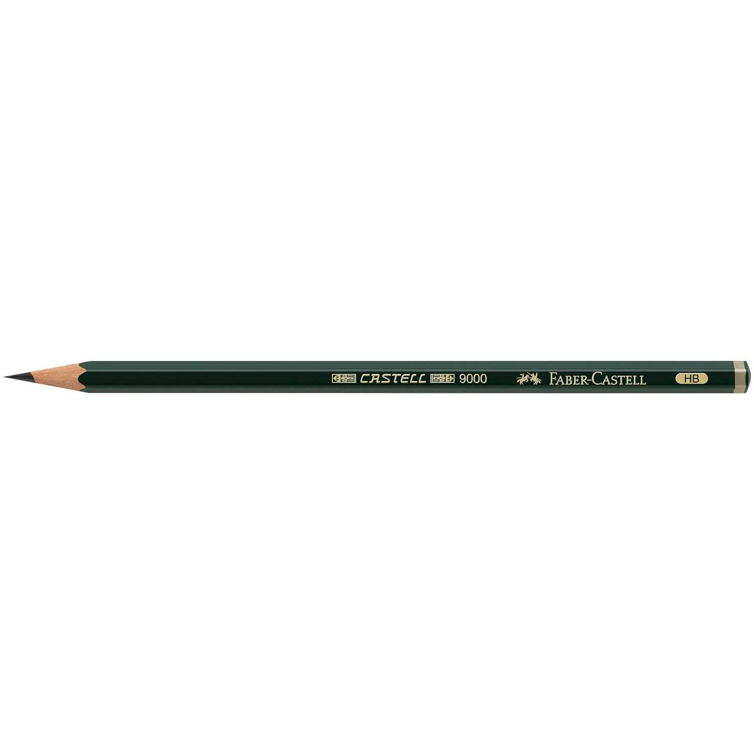 Castell 9000 Bleistift von Faber Castell in klassischem Design, ideal für präzises Zeichnen.