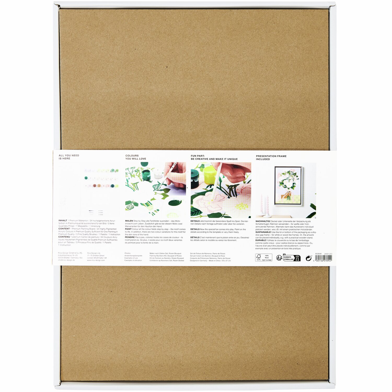 Malen nach Zahlen Rosen Bouqet 26x37cm von Rico Design