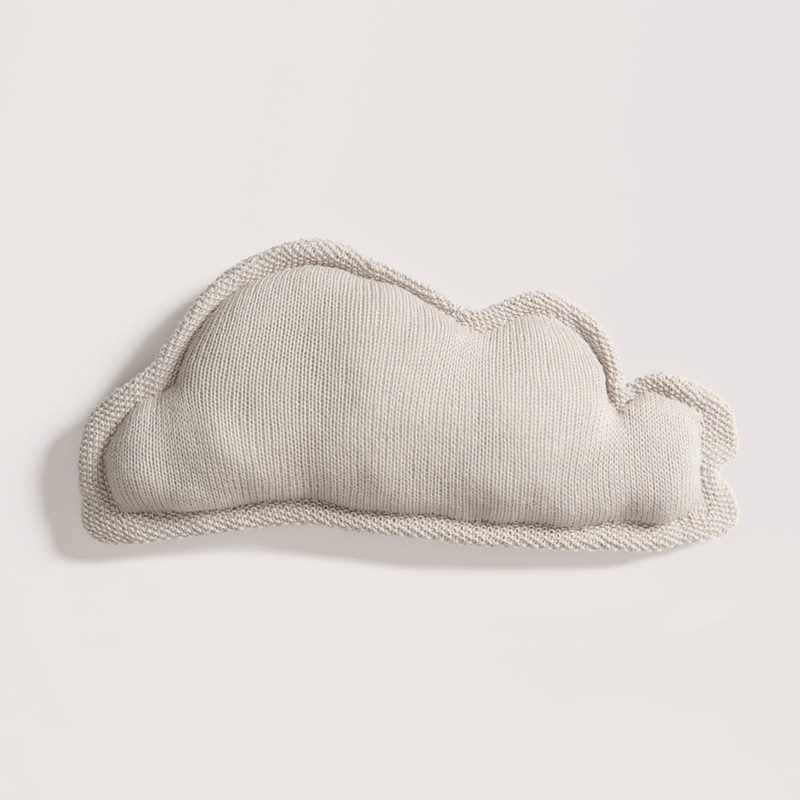 Gestricktes Kissen in Wolkenform: Modell 01 aus dem Heft Rico Baby 043