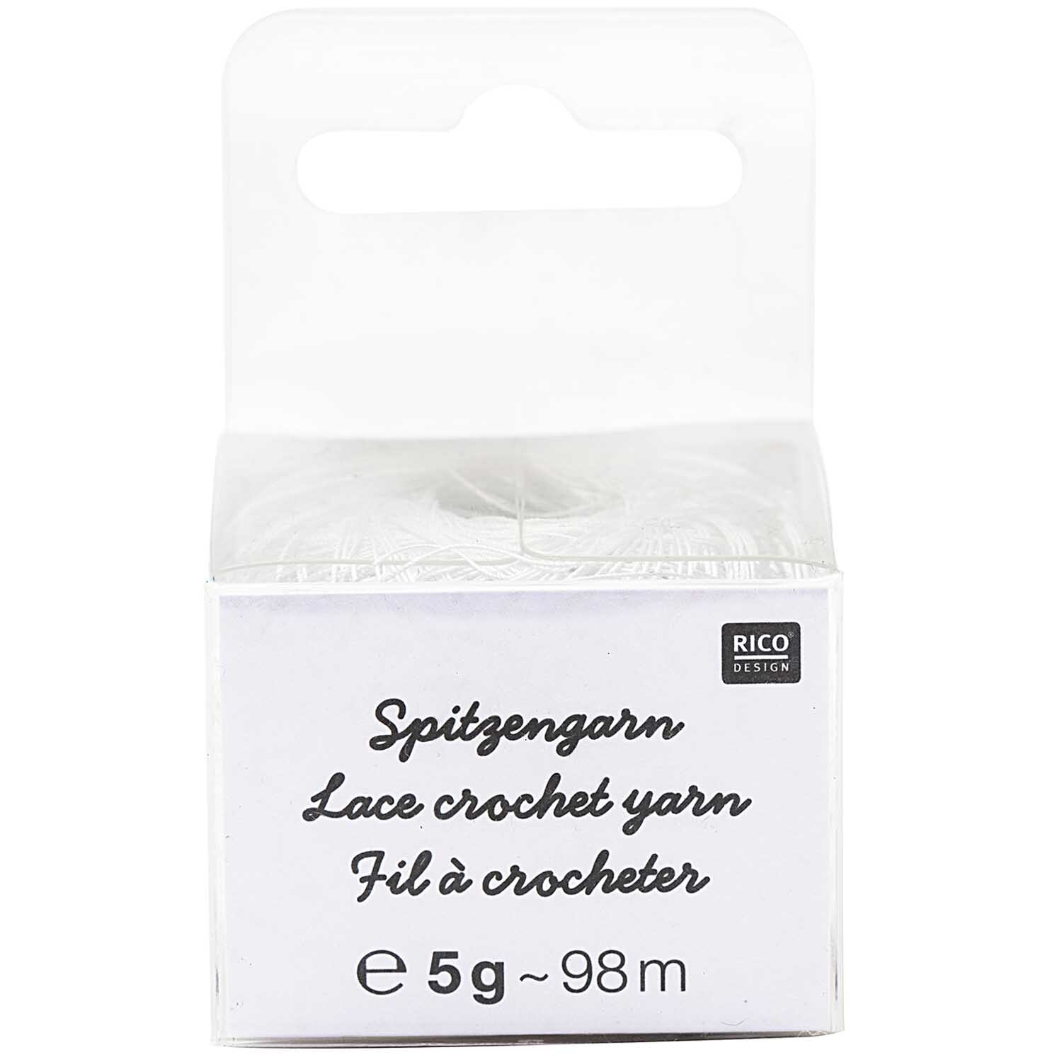 Spitzengarn 5g 98m Farbe Weiß von Rico Design