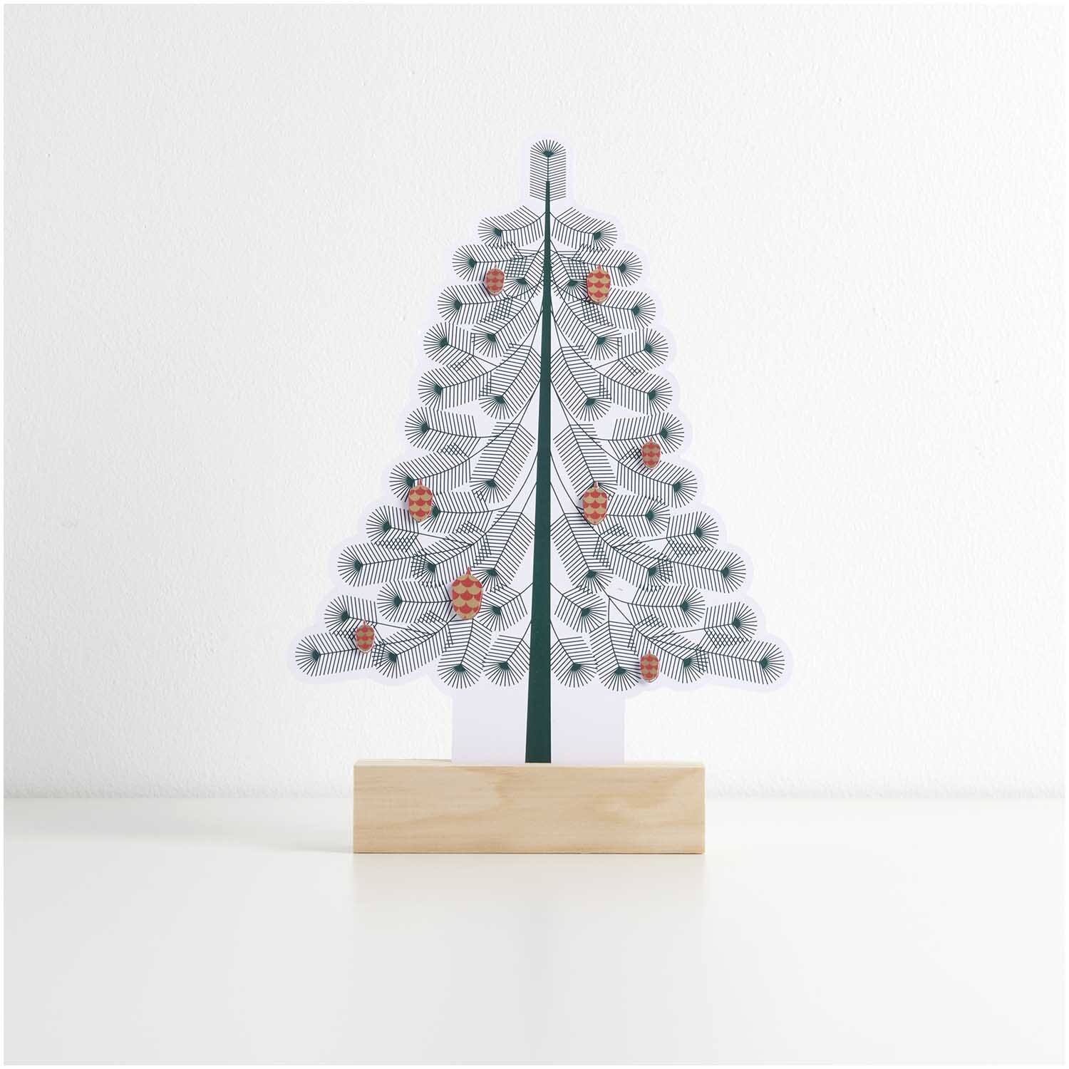 Paper Poetry Motivpapierblock Christmas Rocks! mit modernem Weihnachtsbaum-Design von Rico Design.