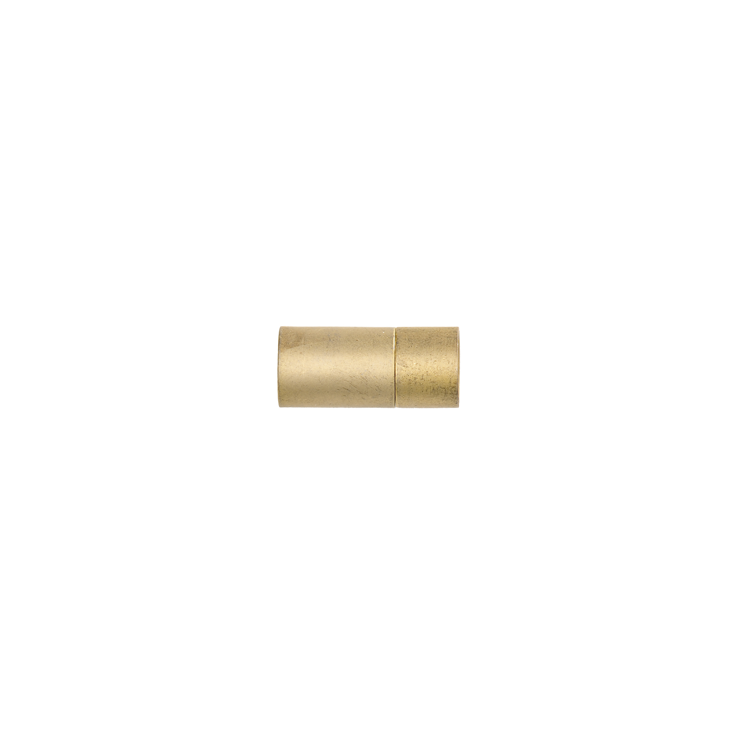 Magnetverschluß matt gold 8mm von Rico Design, zylindrische Form, ideal für Schmuckdesign.