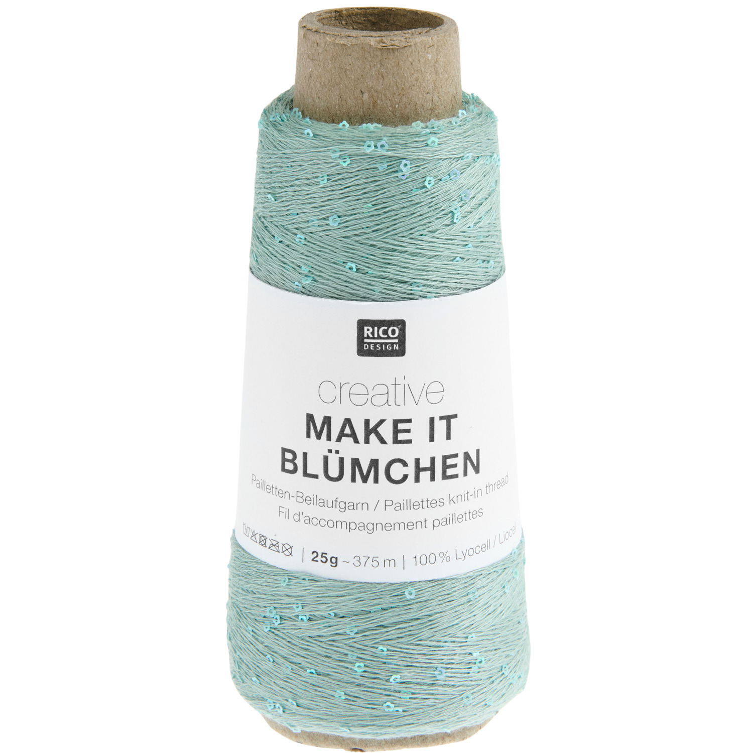 Creative Make It Blümchen Strickset mit Patina-Farbton, präsentiert von Rico Design, ideal für Dreieckstücher.