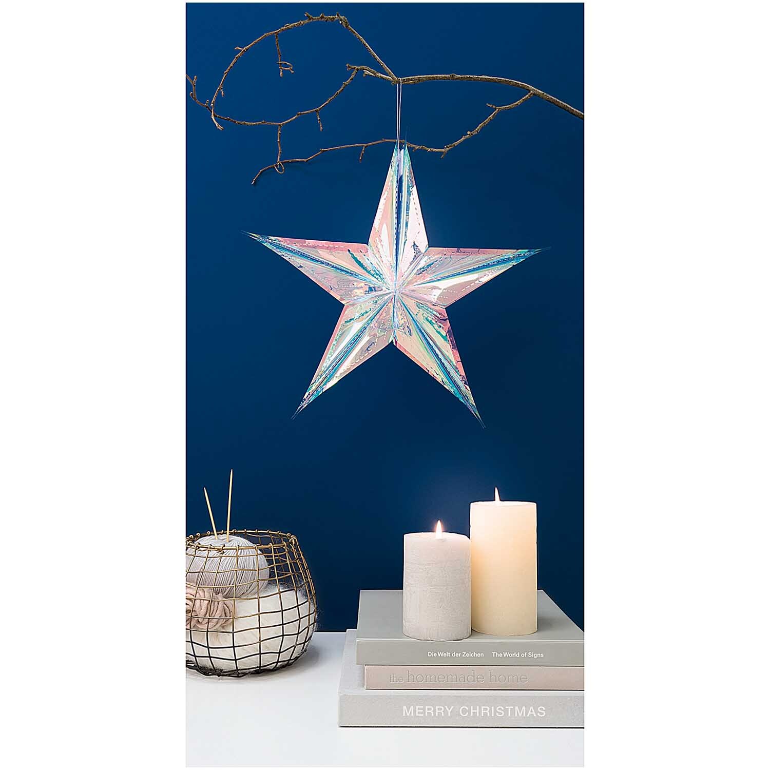 Wabenstern irisierend 40cm von Rico Design