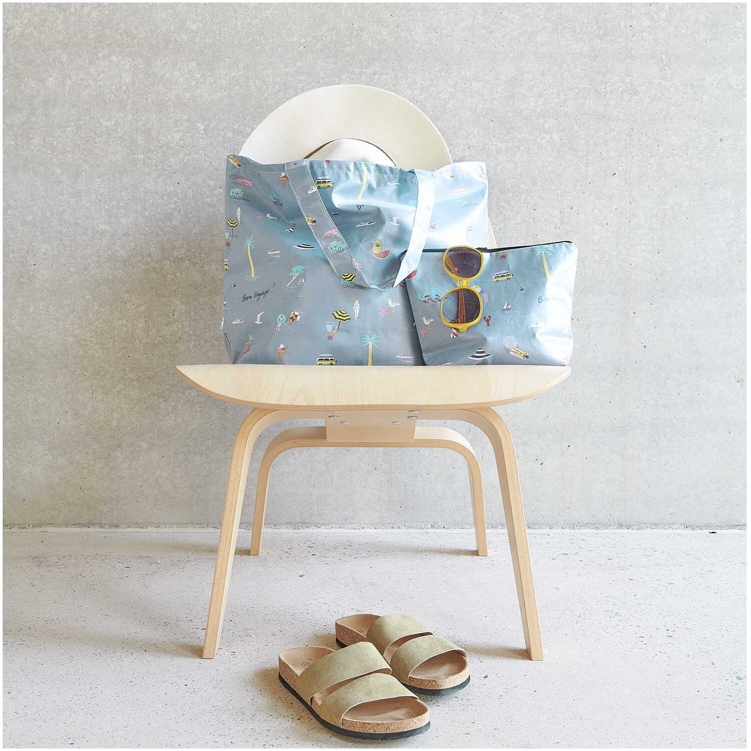 Shopper Travel the World blau 41x55x19cm von Rico Design