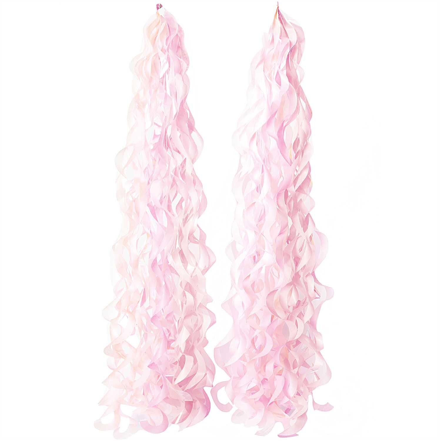 Seidenpapierspiralen 2 Stück 36 Lagen in Rosa Mix, dekorative hängende Spiralen von Rico Design.