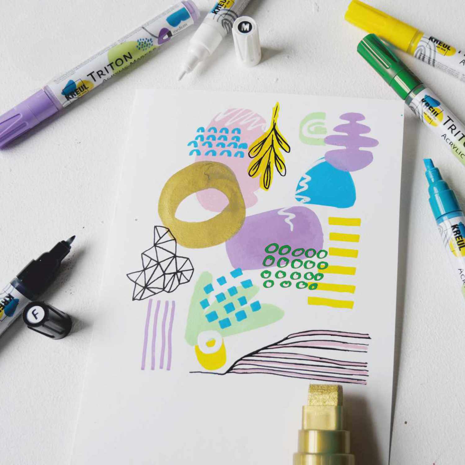 Triton Acrylic Marker fine 1-2mm Farbe Weiß von C.Kreul 