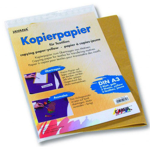 Javana gelbes Kopierpapier, A3 3 Bögen, ideal zum Übertragen und Ausmalen, Marke KREUL.