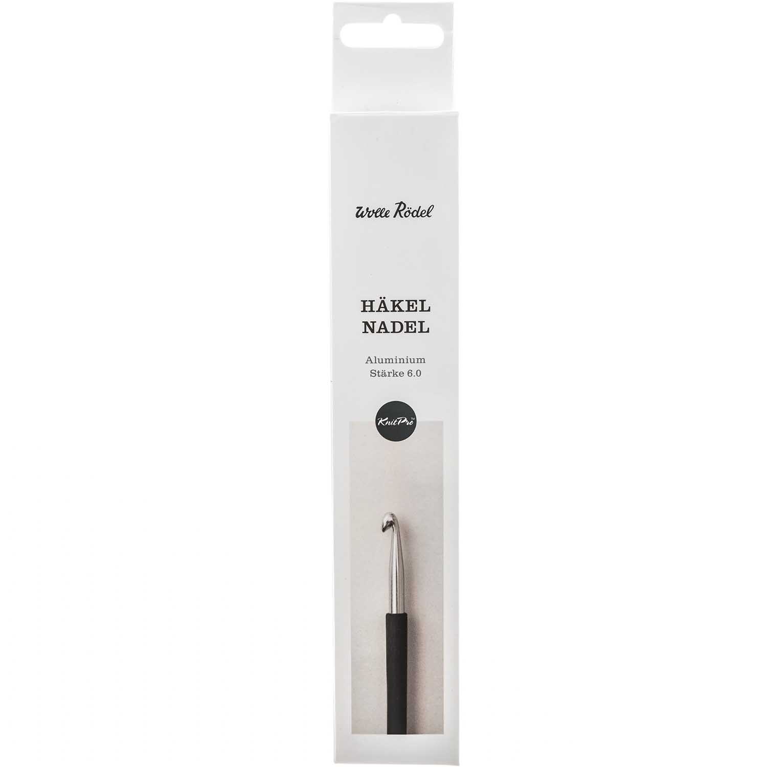KnitPro Häkelnadel Aluminium in eleganter Verpackung, ideal für präzises Häkeln.