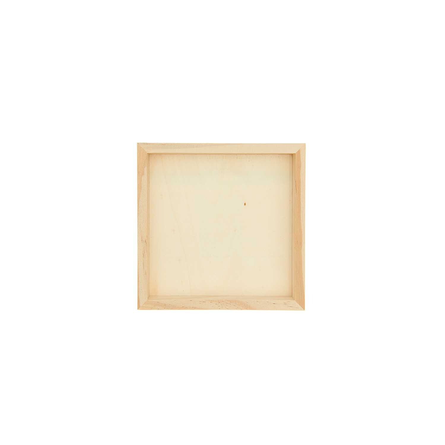 Objektrahmen natur von Rico Design: Quadratischer Holzrahmen in natürlicher Farbe, ideal für kreative Projekte.