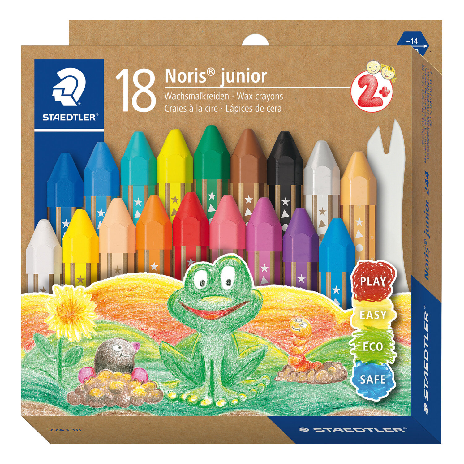 Noris Junior Wachsmalkreide Set 18 Stück von STAEDTLER
