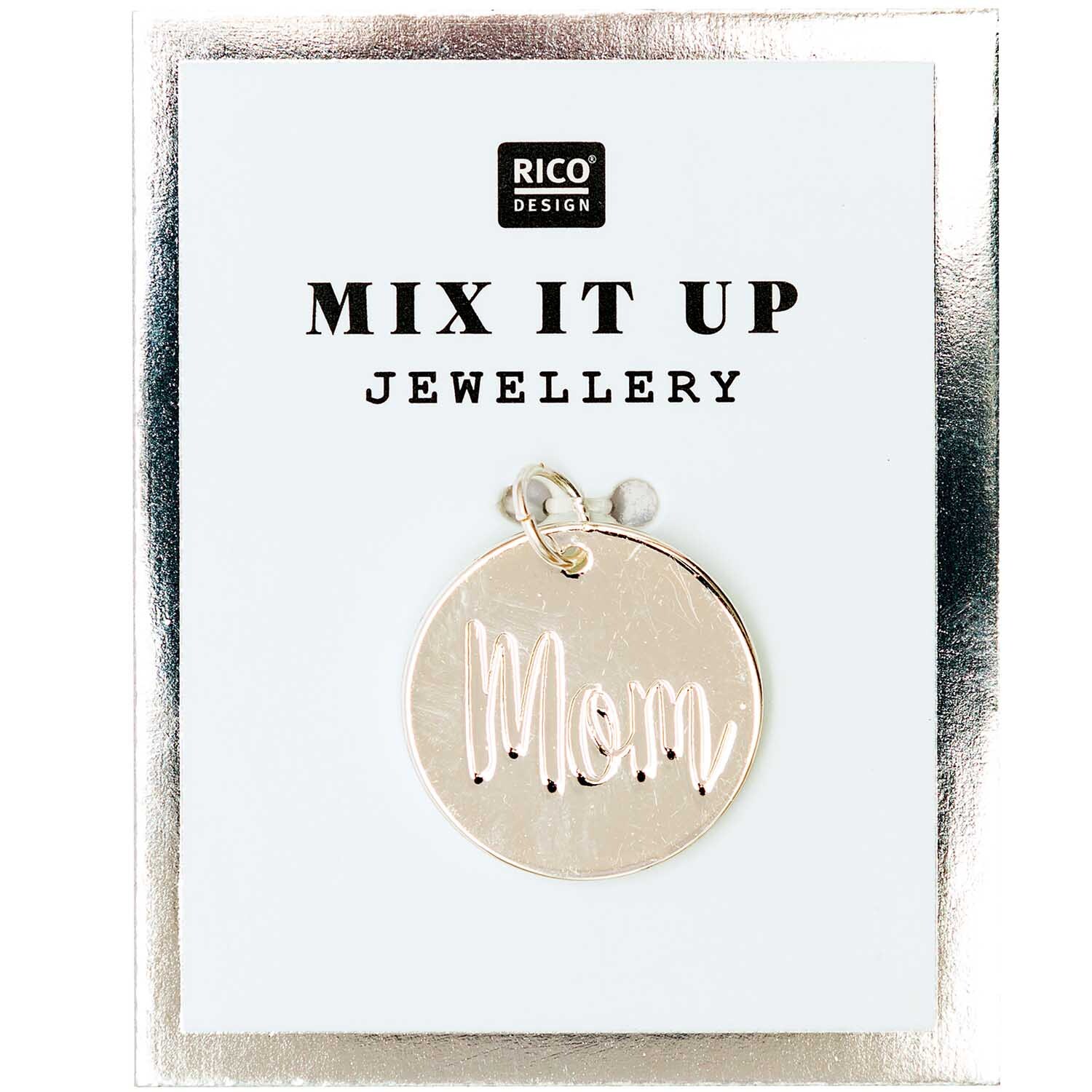Mix it Up - Jewellery Anhänger Scheibe Mom silber Ø17mm von Rico Design