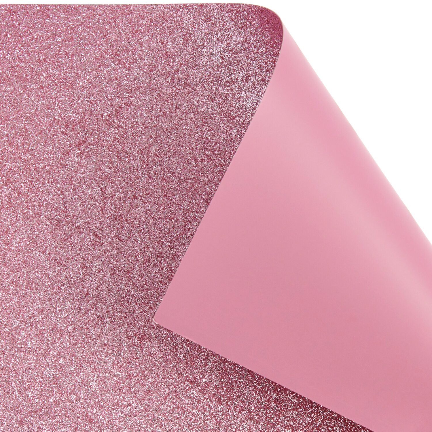 Paper Poetry Glitterkarton beidseitig, rosa, 50x70cm, 250g/m². Ideal für kreative Bastelprojekte.
