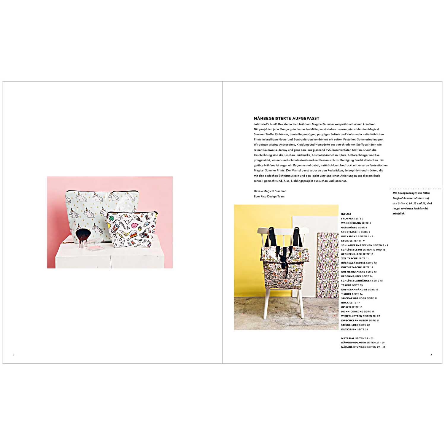 Das Kleine Rico Nähbuch No. 2 Magical Summer von Rico Design