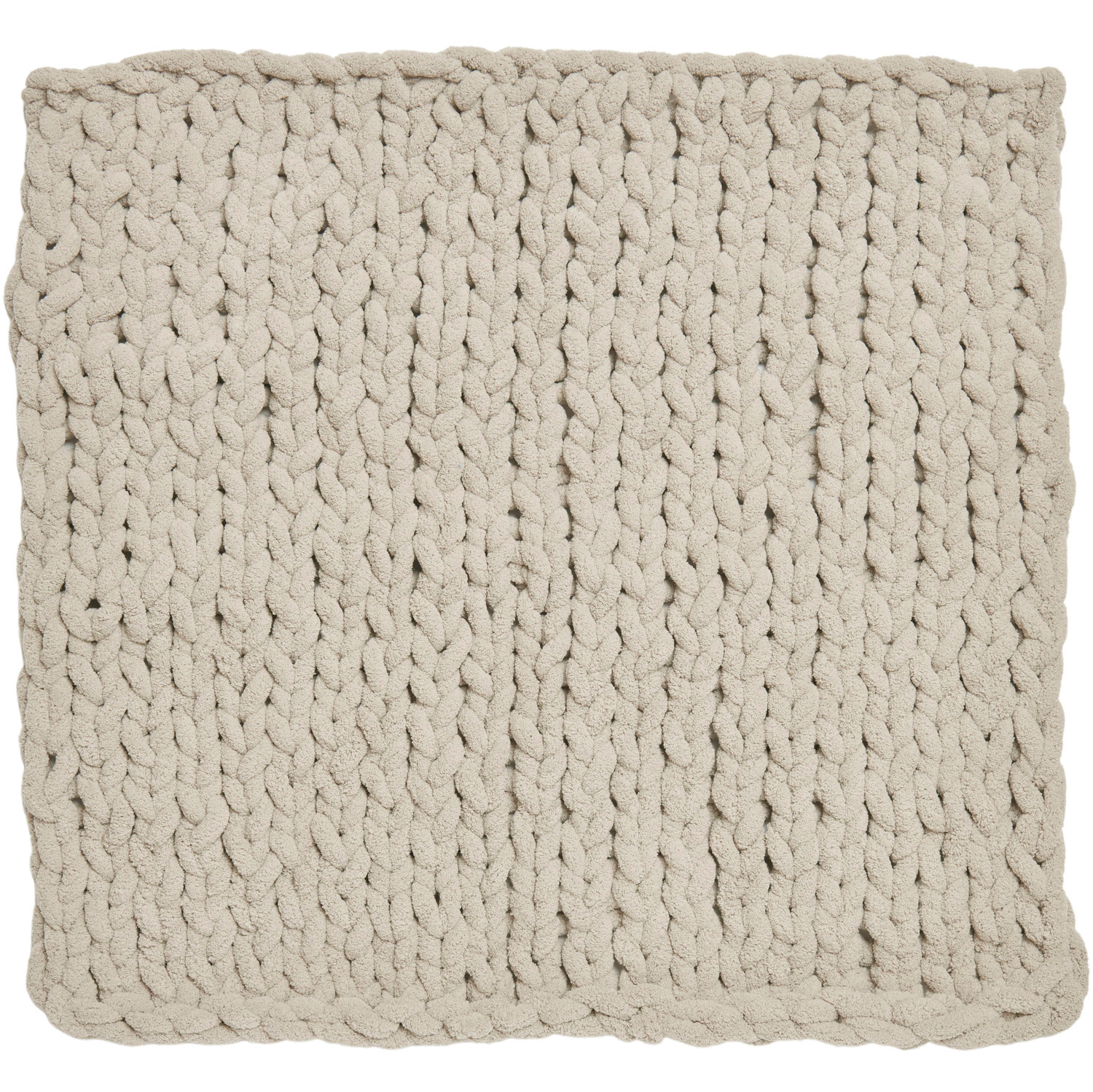 Chenillove Super Big, gestricktes Quadrat in Naturfarbe, 300g 36m, ideal für DIY-Projekte.