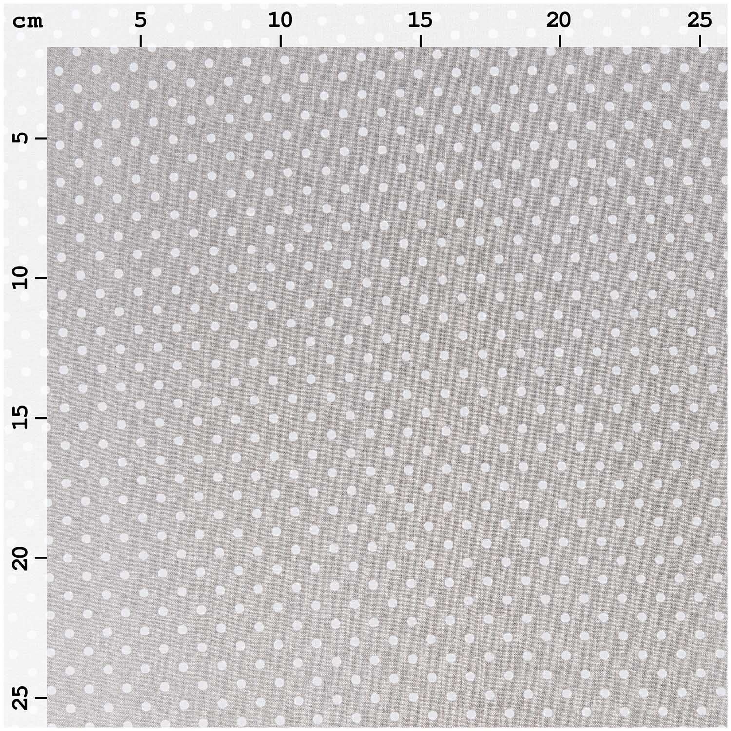 Stoff Punkte klein grau-weiß 140cm von Rico Design