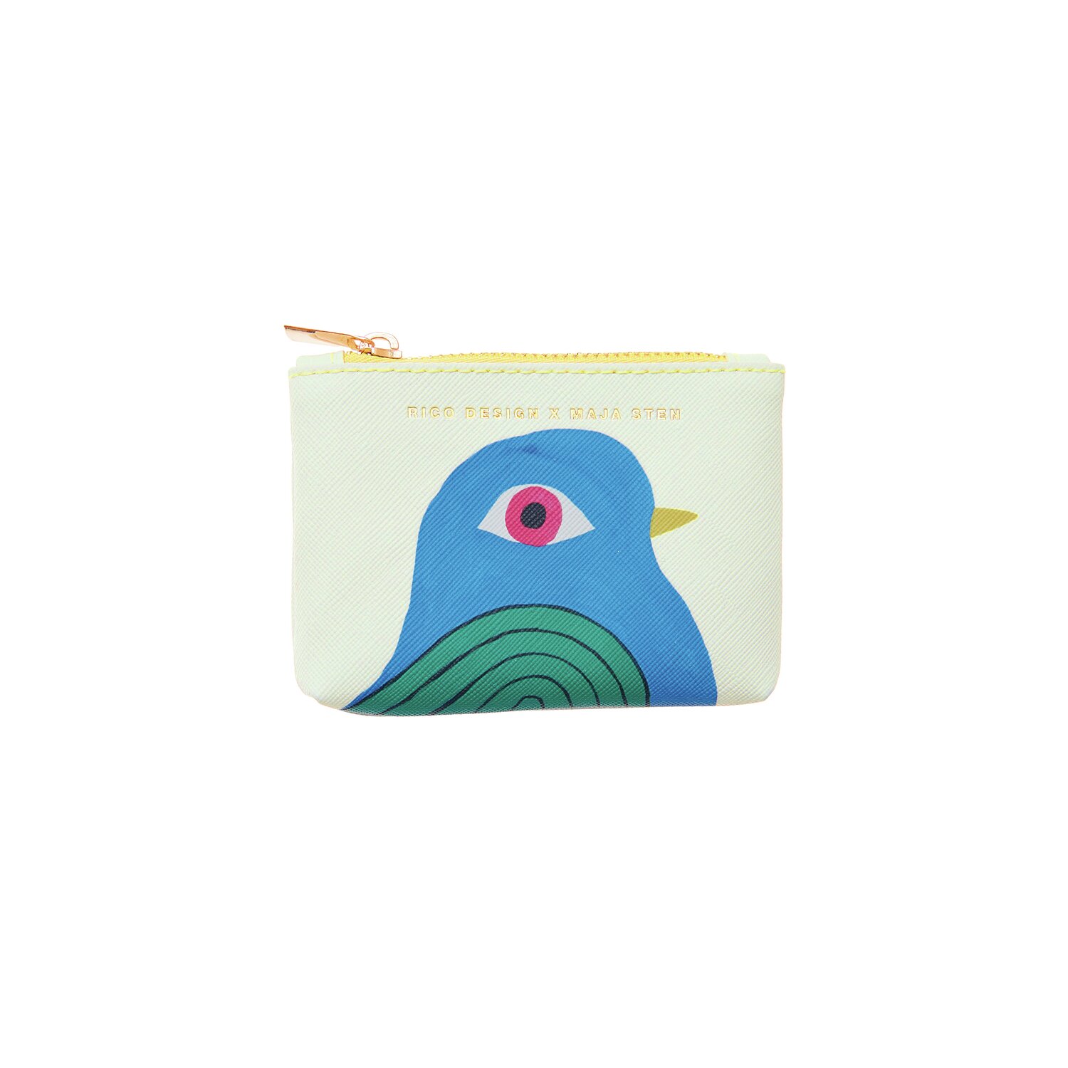 Etui Vogel XS mit buntem Vogelmotiv, von Rico Design, ideal für kleine Gegenstände, 7,5x10,5cm.