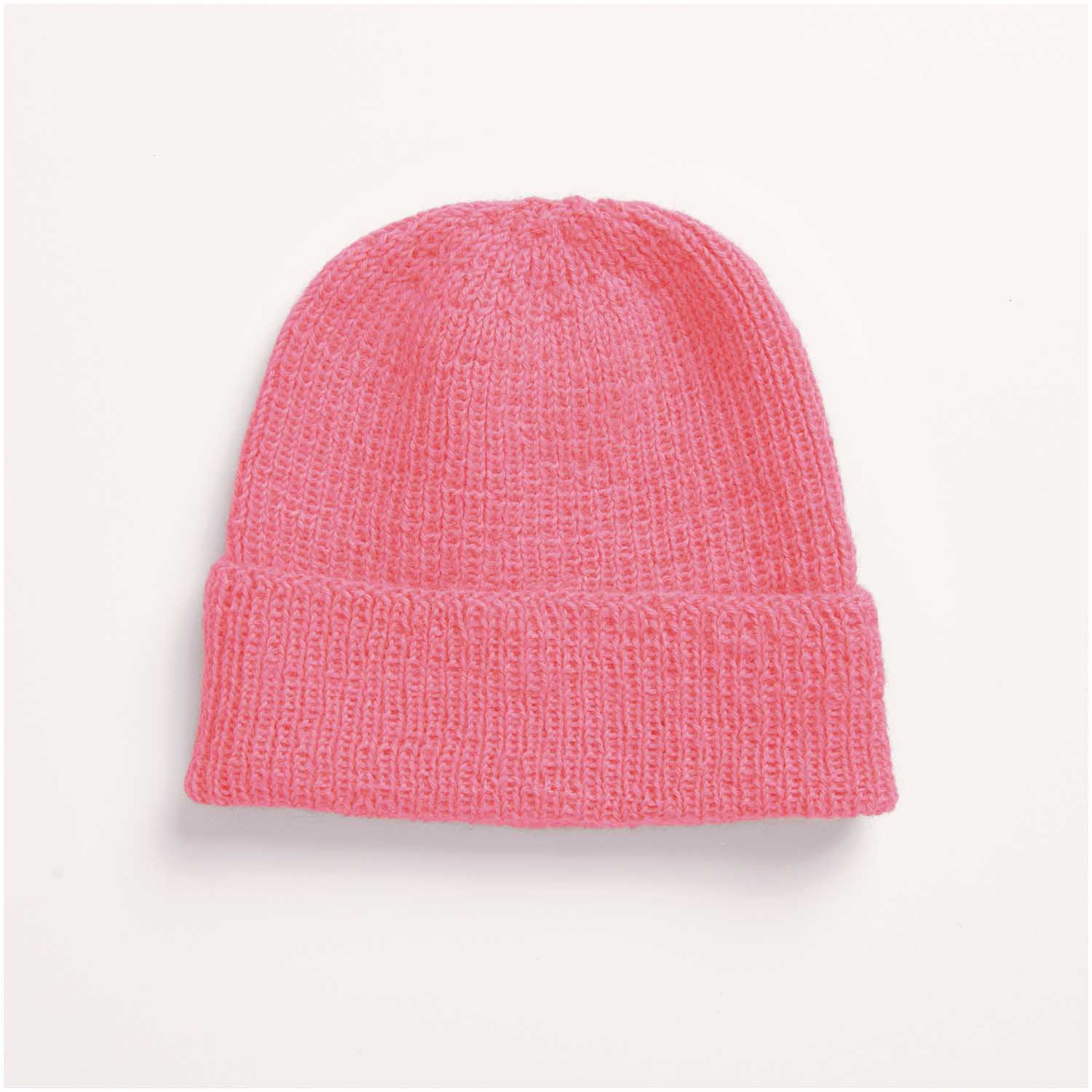 Gestrickte Mütze Pink: Modell 14 aus dem Heft Rico Kids 12