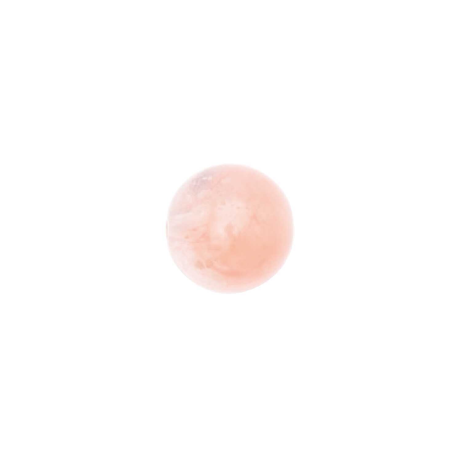 Kugel rosa 12mm 8 Stück von Rico Design: Eine einzelne rosa Kugel auf weißem Hintergrund.