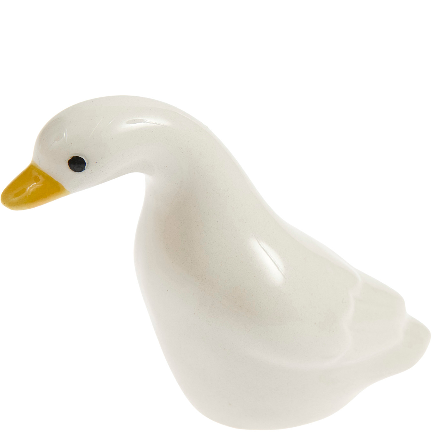 Keramik Gans stehend weiß von Rico Design. Detailreiche, weiße Keramikfigur in Gänseform.