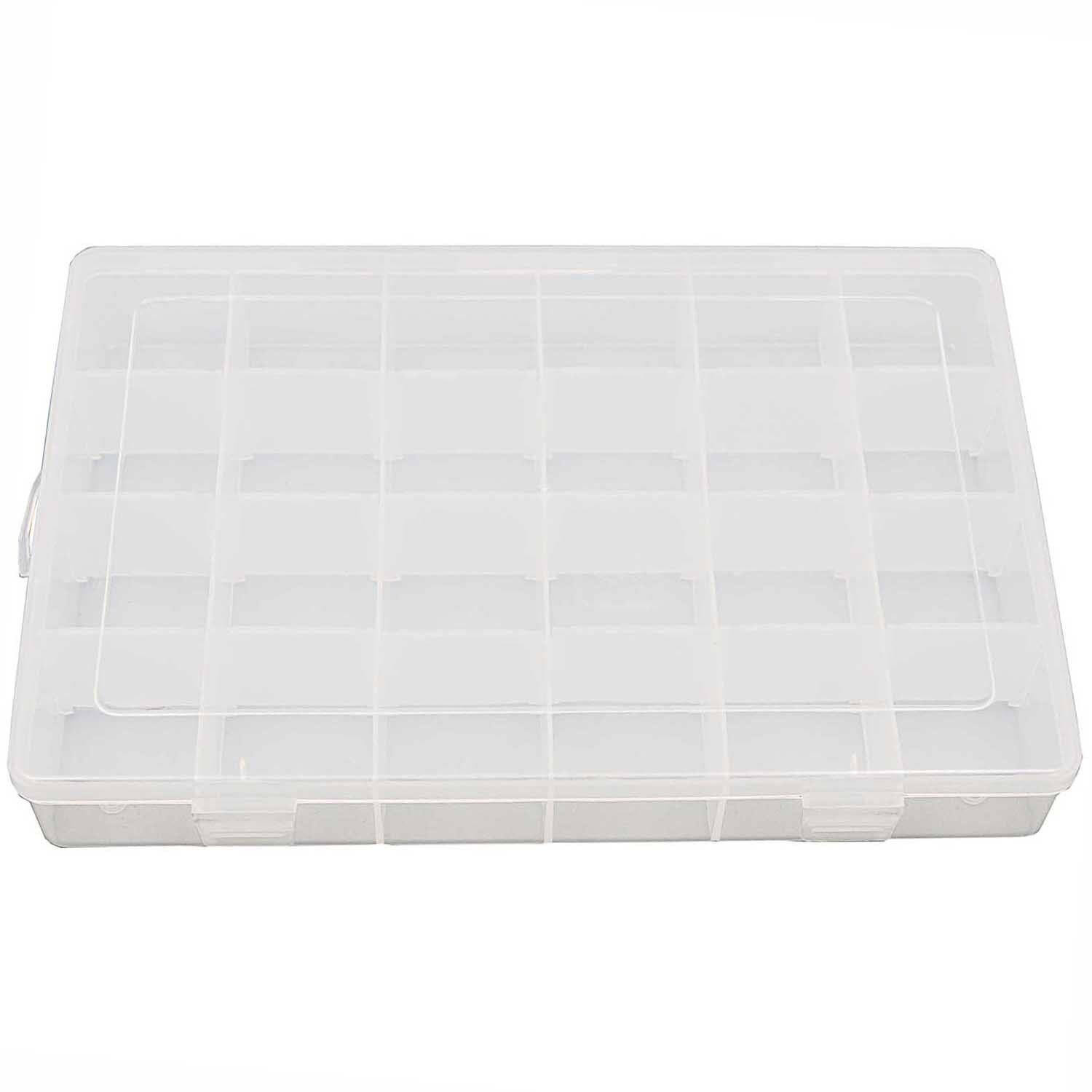 Sortierbox mit 24 Fächern, ideal für Organisation, transparentes Design von Rico Design.