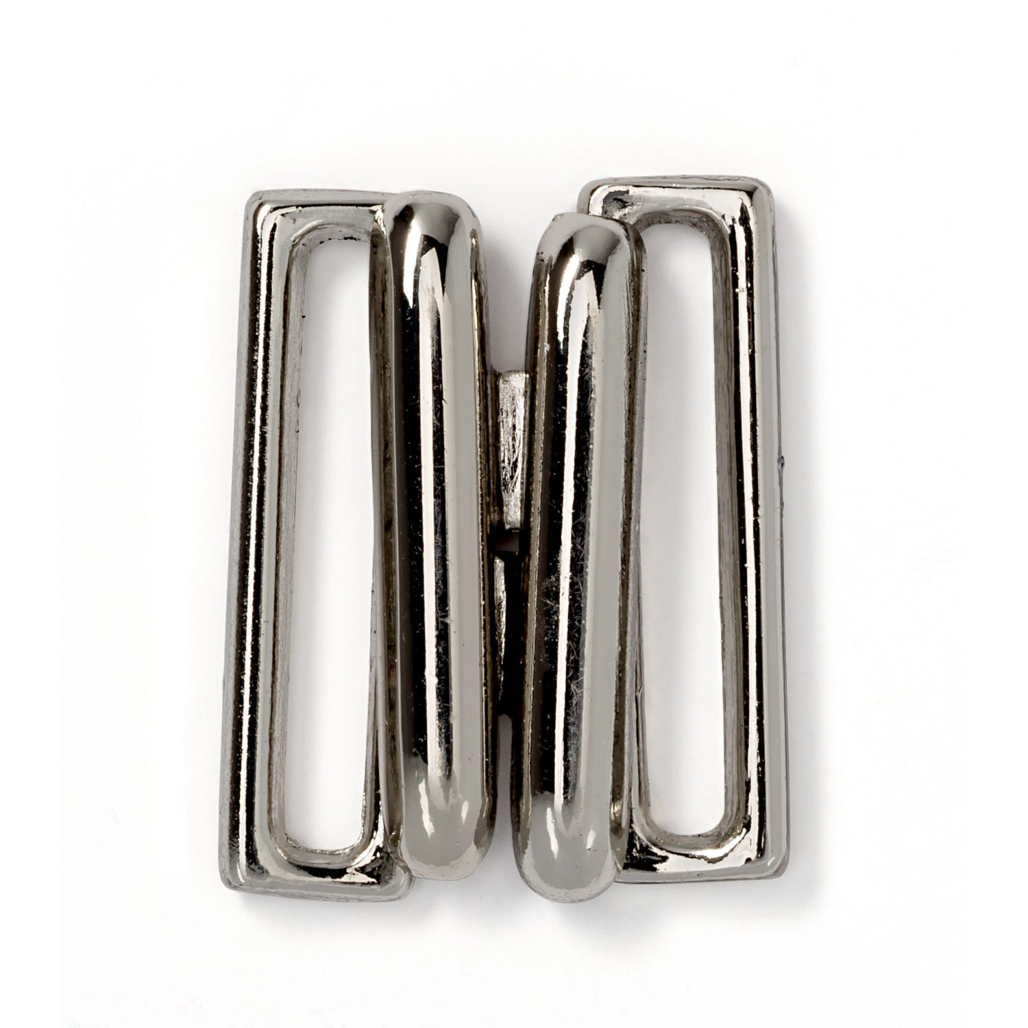 Bikini- und Gürtelverschluss Silber von Prym, 20mm. Rechteckiger Verschluss in glänzendem Silber.