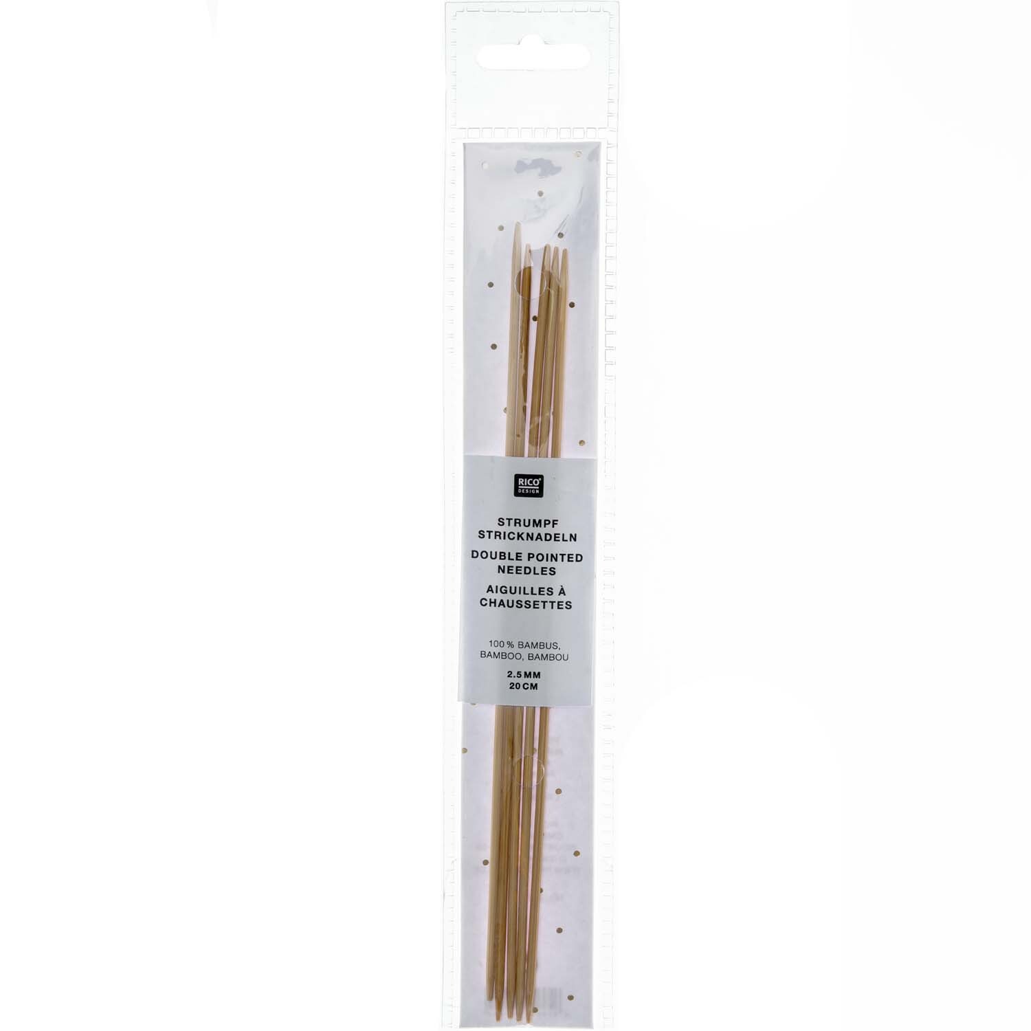 Nadelspiel 20cm Bambus von Rico Design
