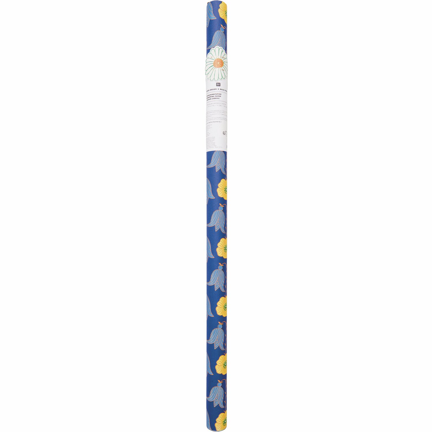 Geschenkpapier Butterblume/Glockenblumen  70cm 2m 100 g/m² von Rico Design
