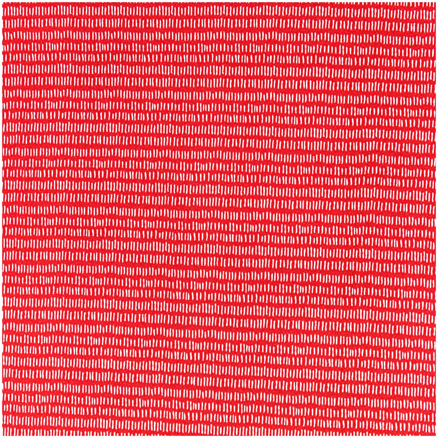 Stoff Jersey rot Striche weiß 145cm von Rico Design zeigt ein Muster aus weißen Strichen auf rotem Hintergrund. Ideal für kreative Nähprojekte.