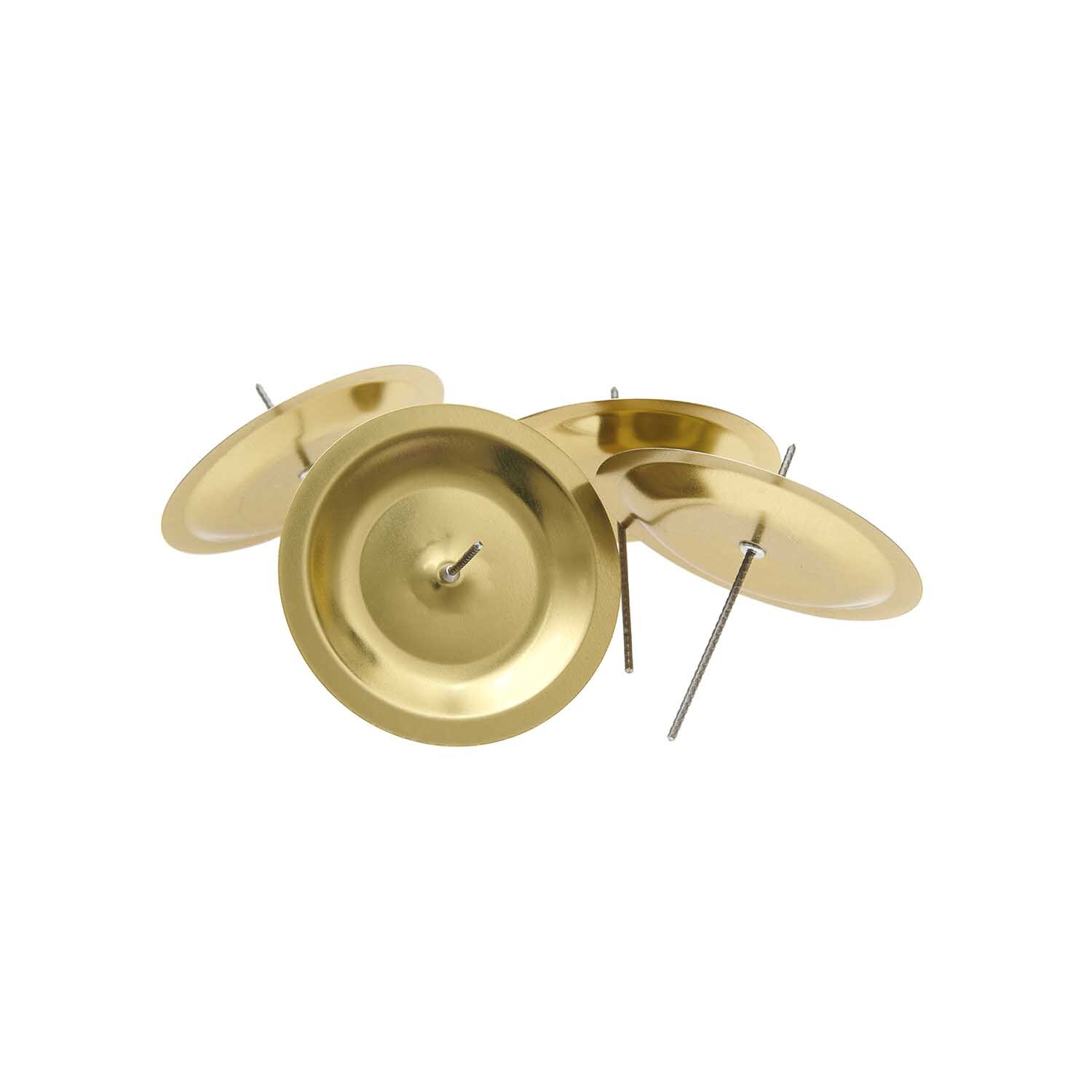 Adventskranzstecker gold 6cm 4 Stück von Fridolfinger Metallwaren 