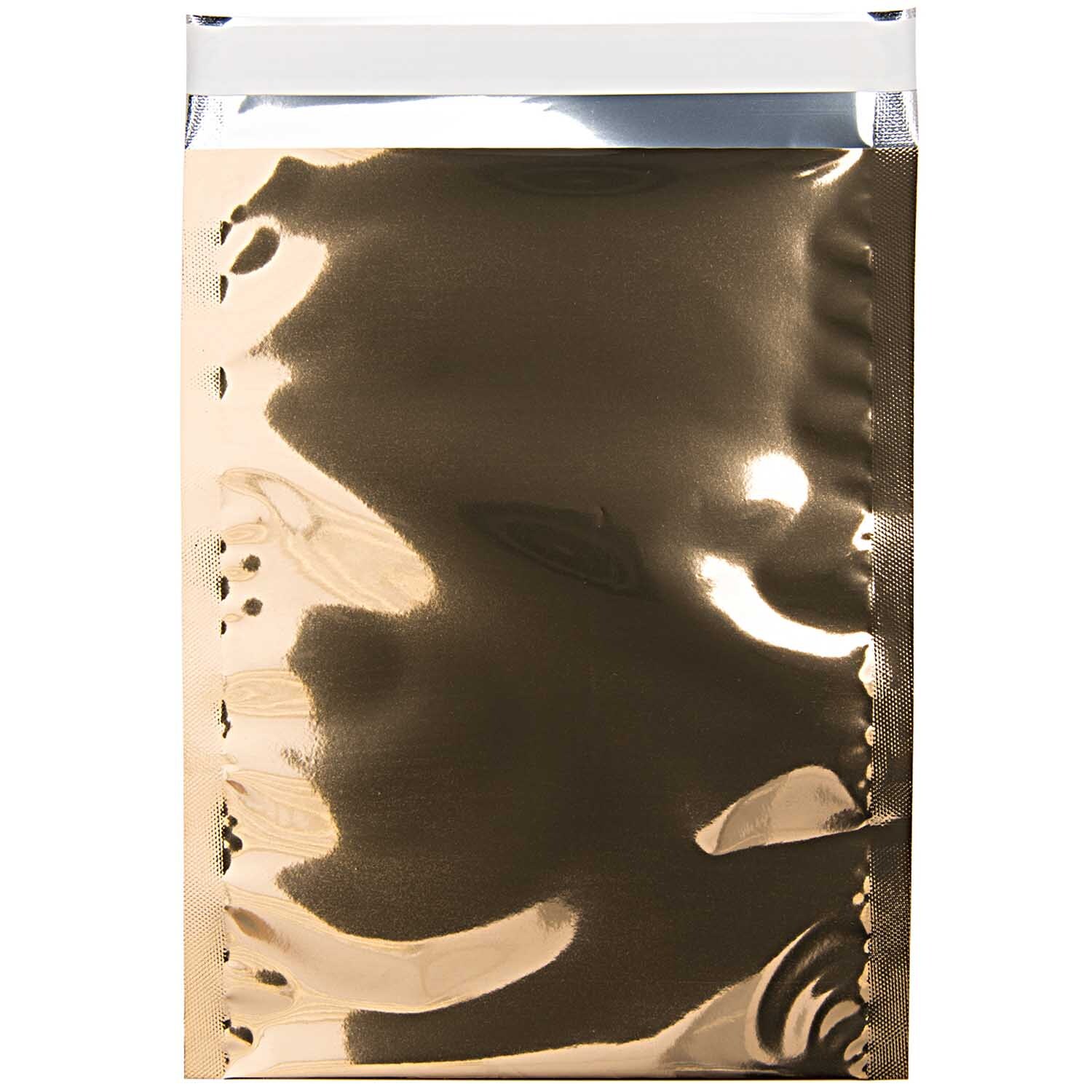 Versandtaschen Metallic C5 5 Stück in glänzendem Gold von Rico Design, ideal für stilvollen Versand.