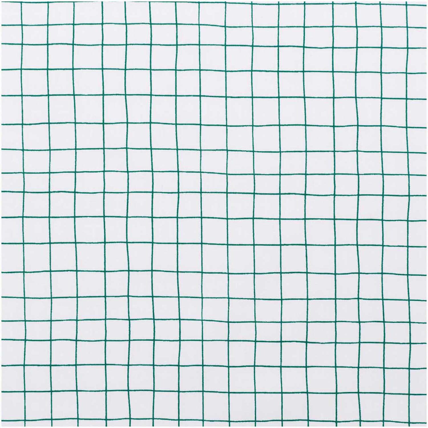Druckstoff Hygge kariert in 50x140cm von Rico Design zeigt ein weiß-grünes Karomuster. Ideal für Nähprojekte.