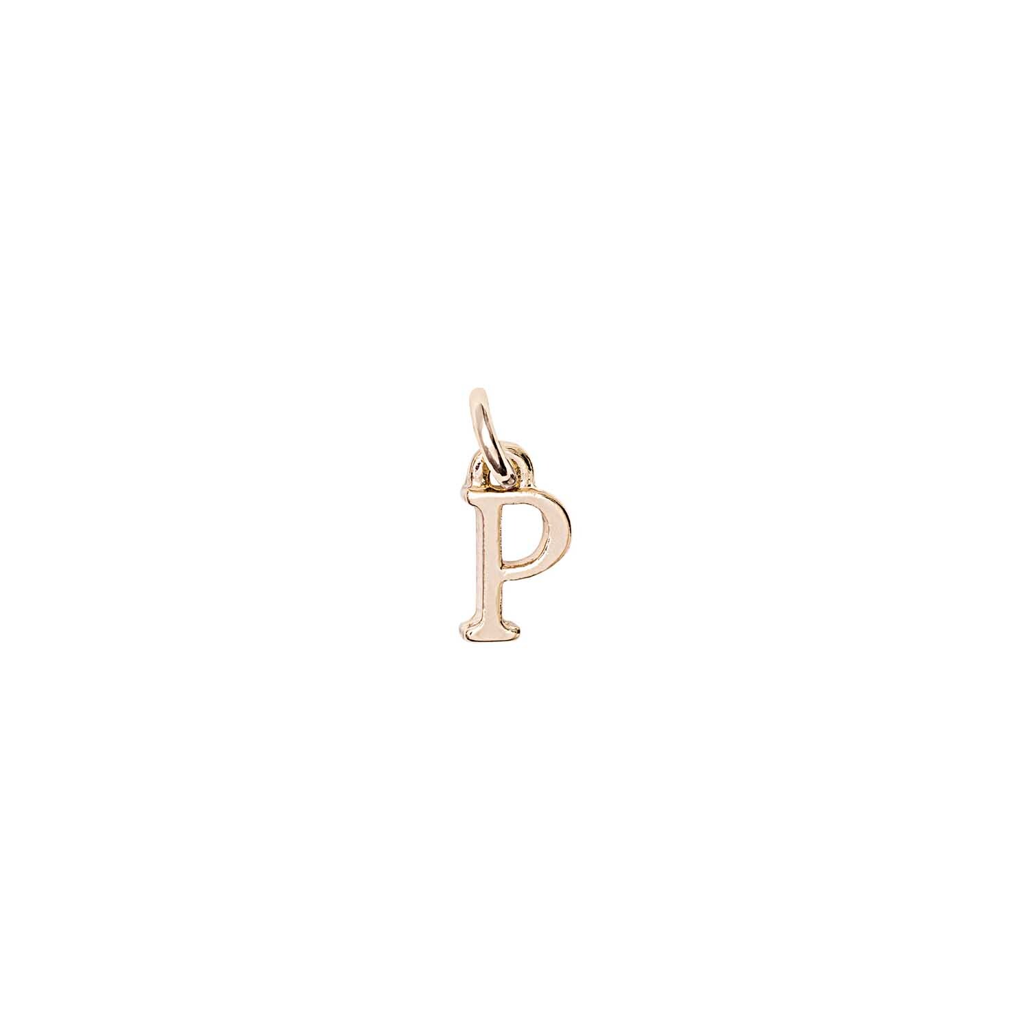 Anhänger Buchstabe P gold von Rico Design, eleganter goldener Buchstabenanhänger für Schmuck.