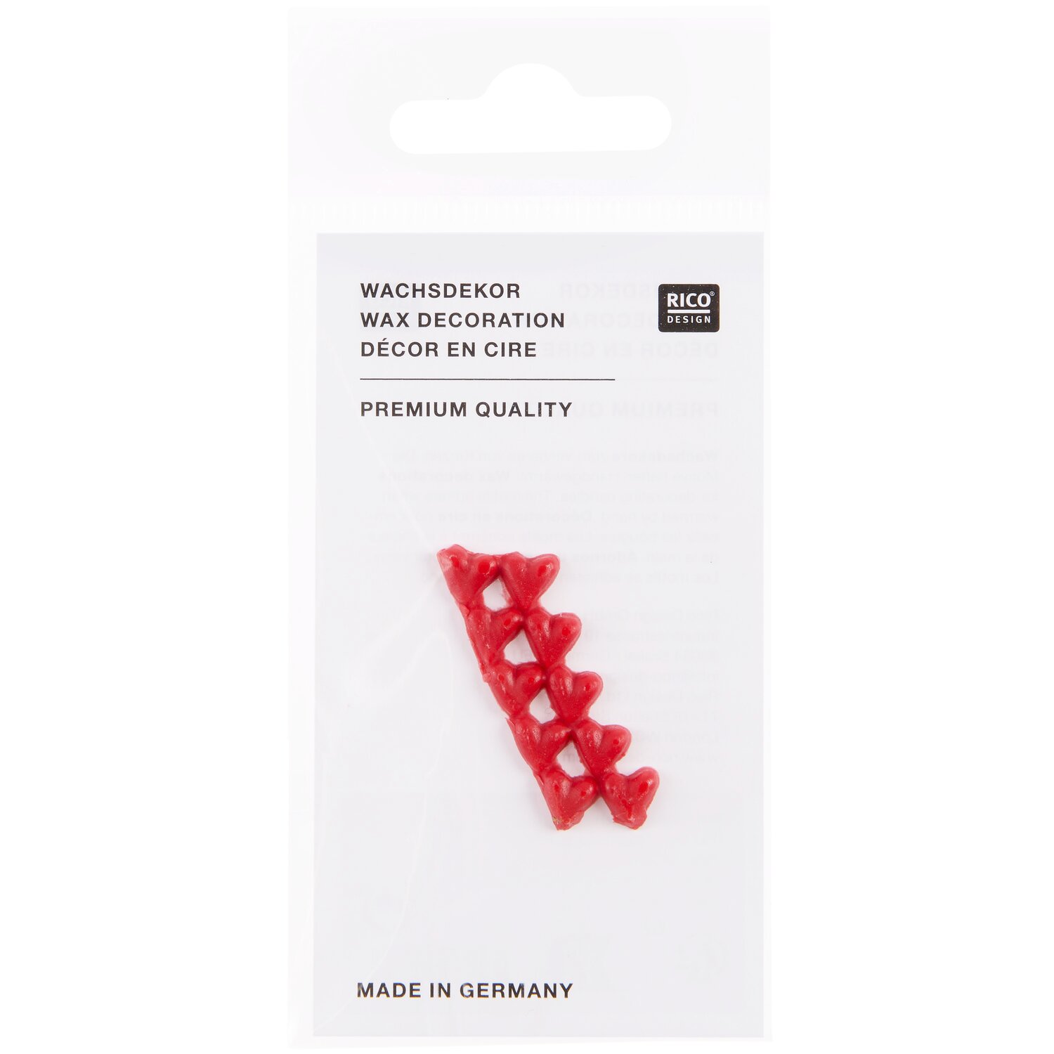 Wachsdekor Herz klein Farbe Rot von Rico Design