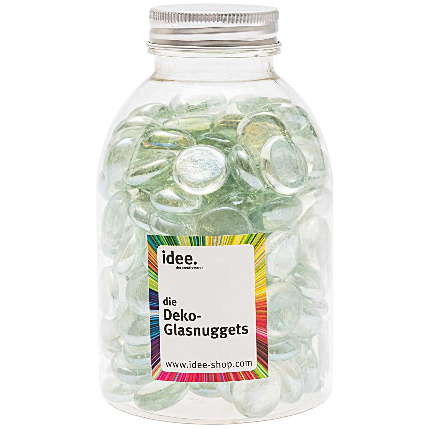 Glasnuggets 700g Farbe Transparent Irisierend von idee. Creativmarkt 