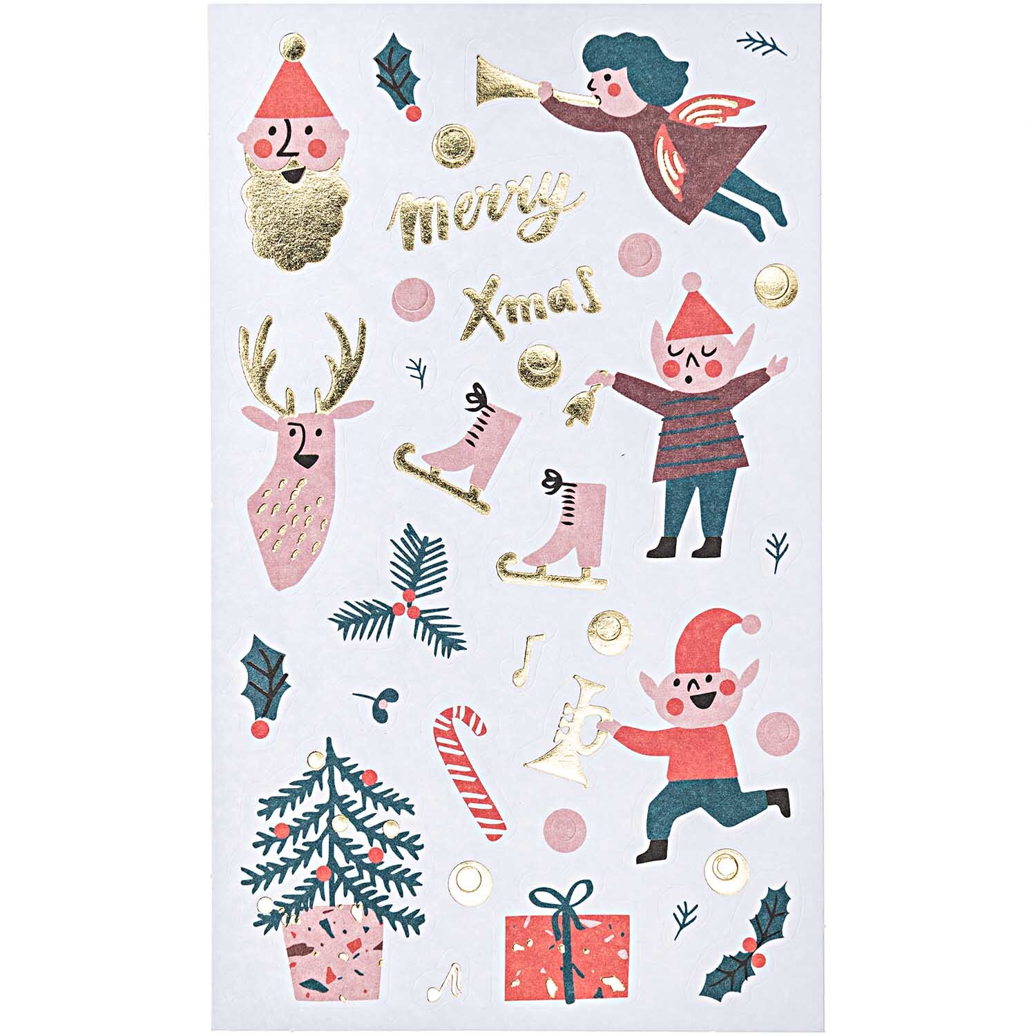 Paper Poetry Sticker Jolly Christmas Classic 4 Blatt von Rico Design