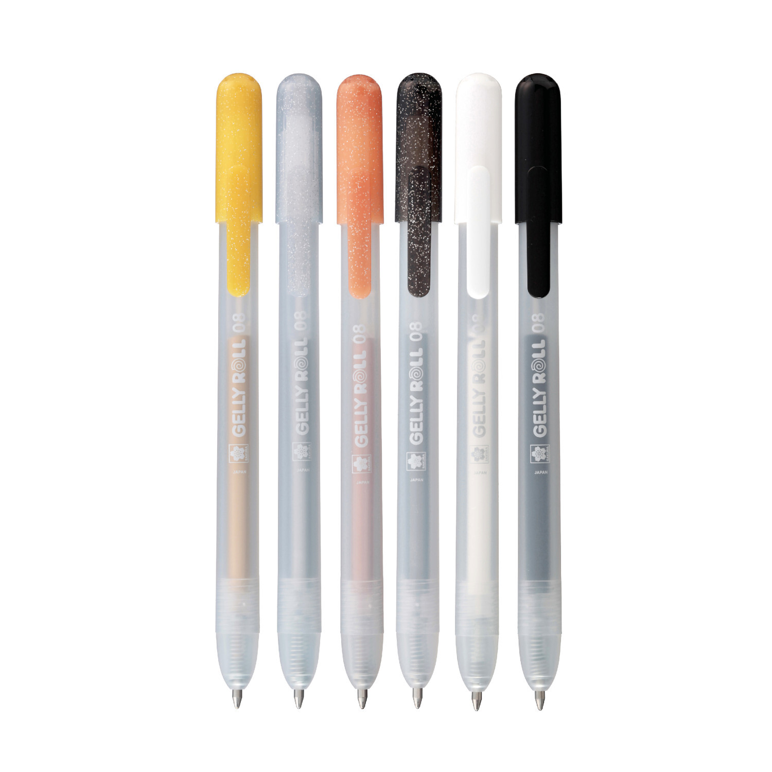 Gelly Roll Retractable Set Special, 6 Stück, in verschiedenen Farben von SAKURA, ideal für kreative Projekte.