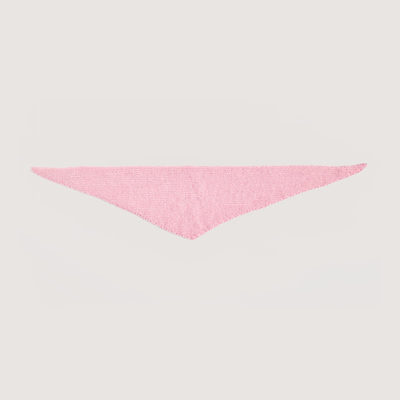 Gestricktes Dreieckstuch in Rosa: Modell 05a aus dem Heft Vegan Cashmere