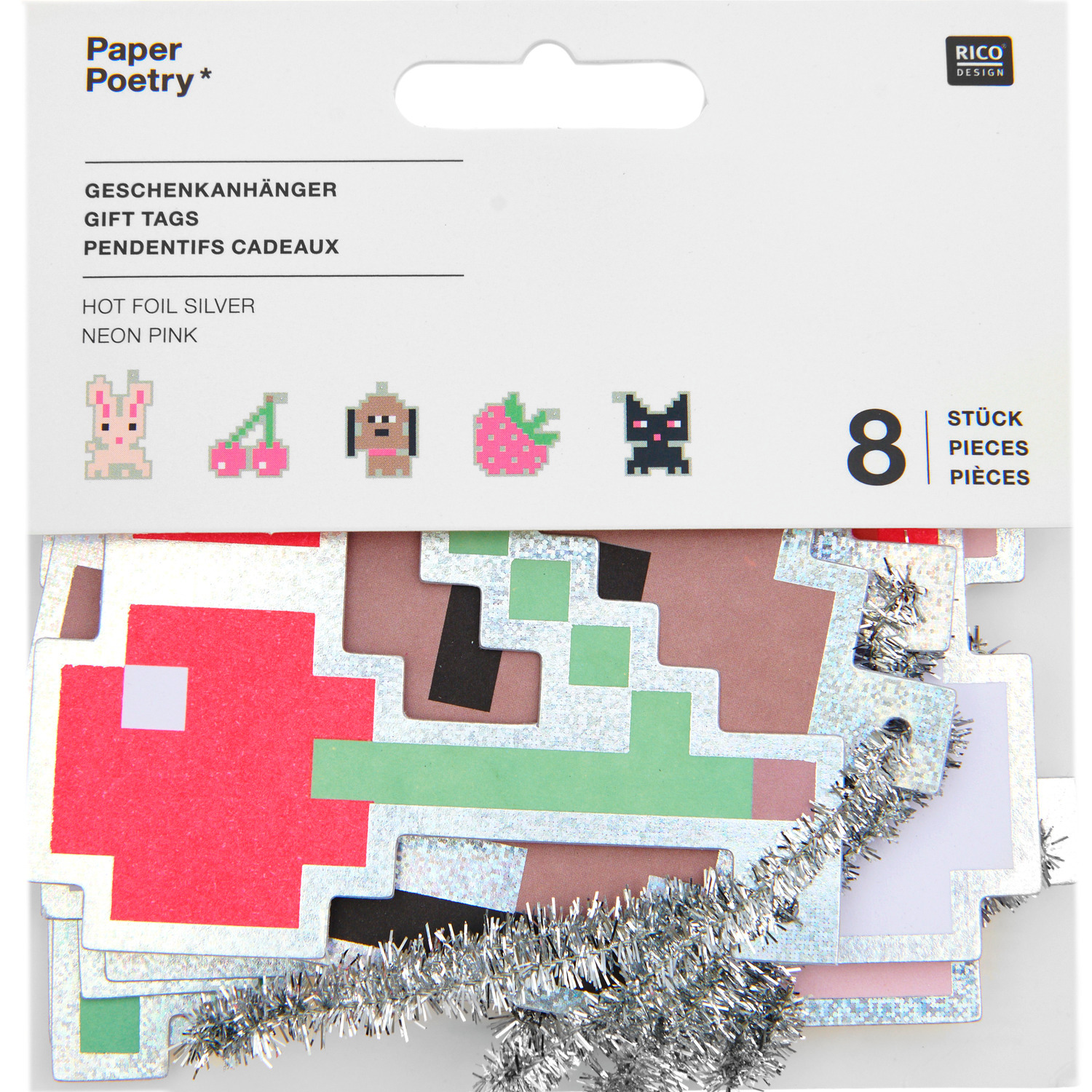 Paper Poetry Geschenkanhänger Futschikato Tiere  8 Stück von Rico Design