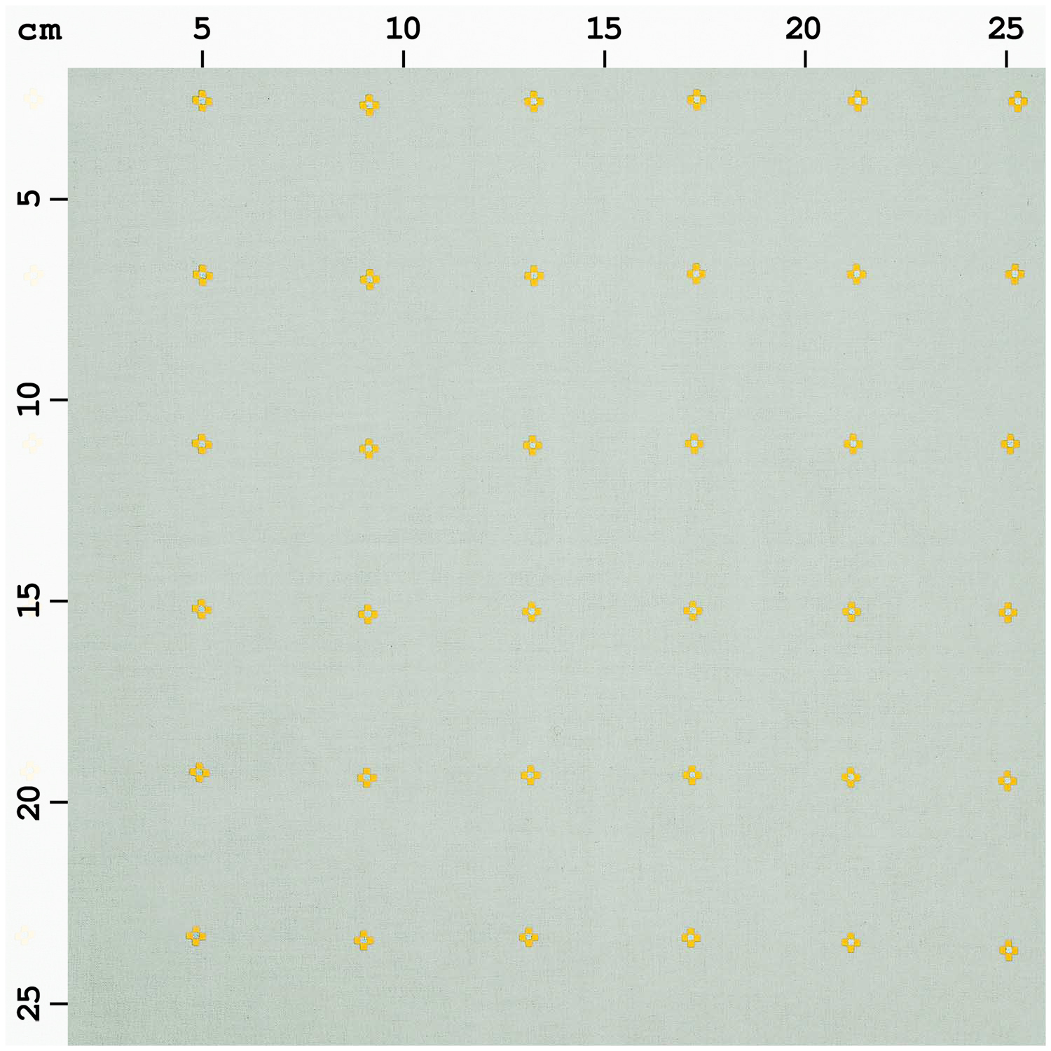 Stoffabschnitt Baumwoll-Popelin Pixel Kreuze Hellblau 50x140cm von Rico Design