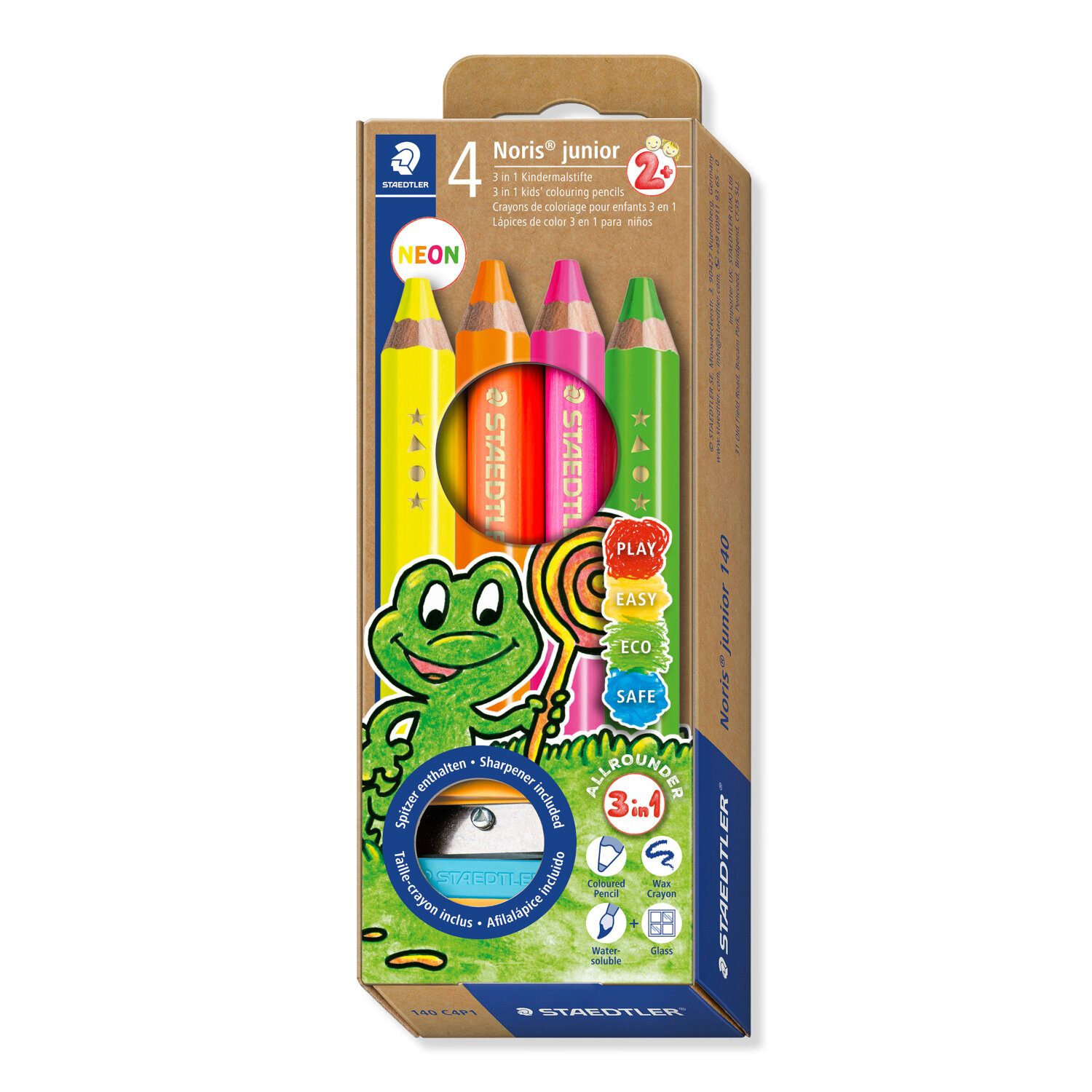 Noris Junior Buntstifte Set Neon 4 Stück von STAEDTLER
