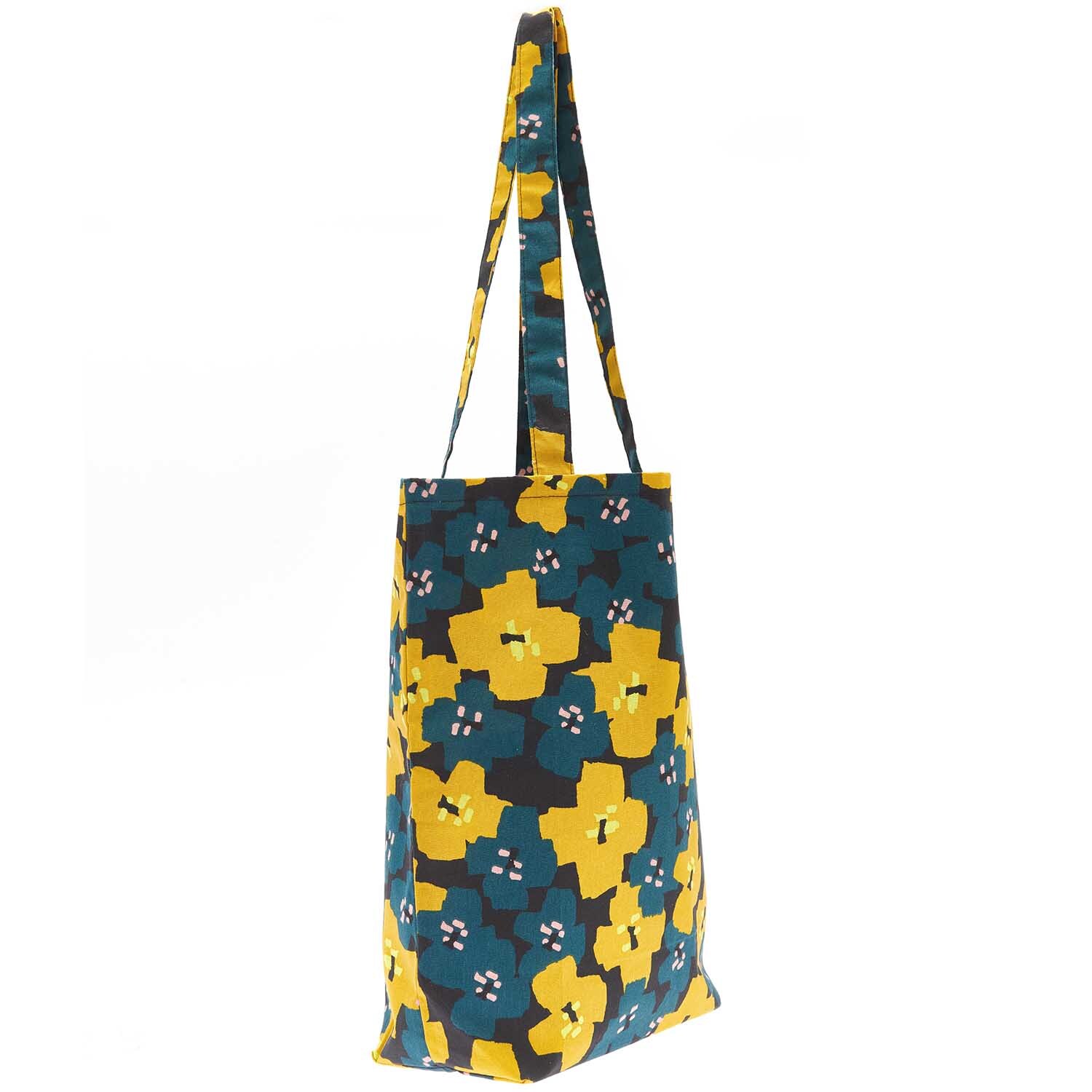 Shopper Okina Hana Blumenprint 38x40x13cm von Rico Design