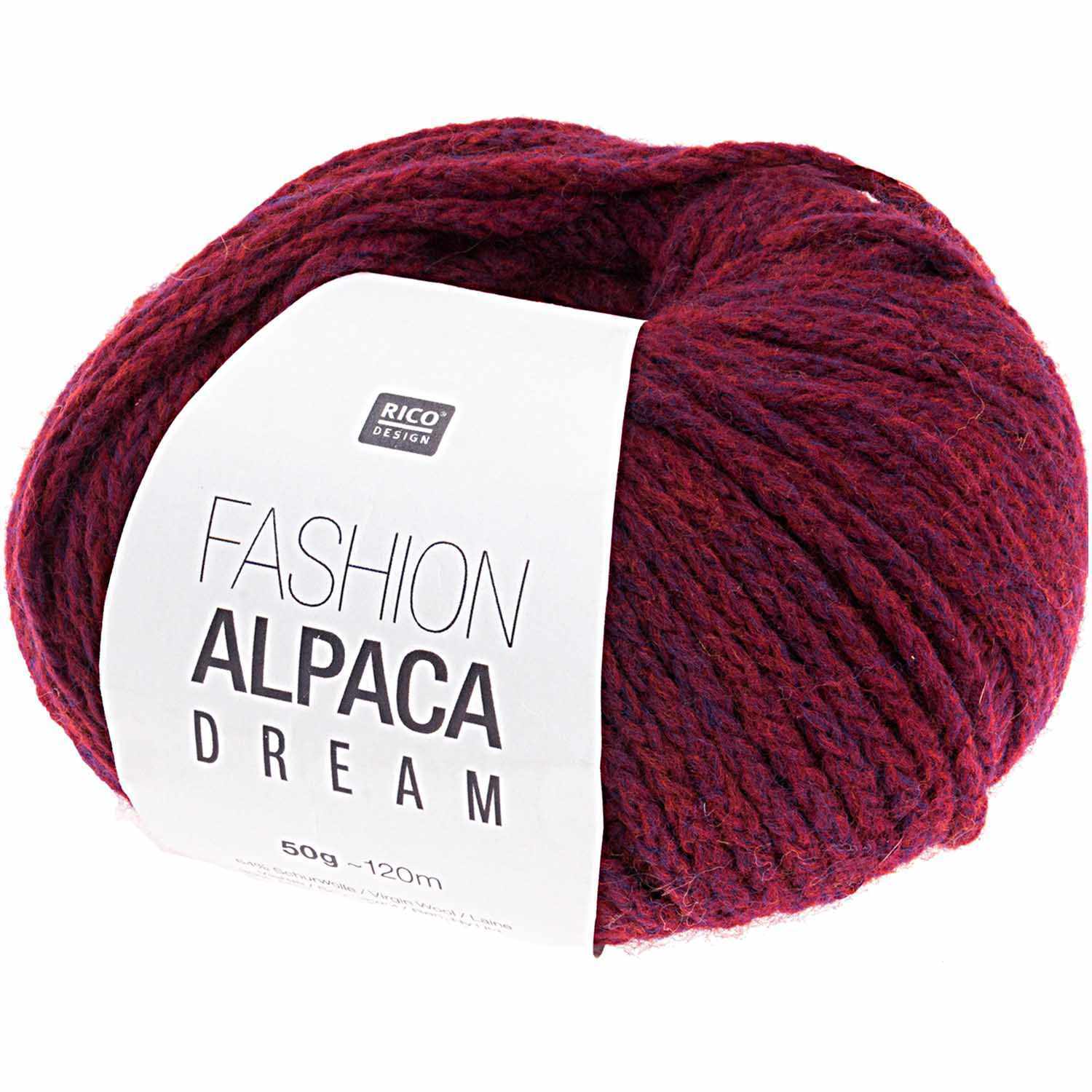 Fashion Alpaca Dream: Weiches Garn in natürlichen Tönen von Rico Design, ideal für warme Strickprojekte.